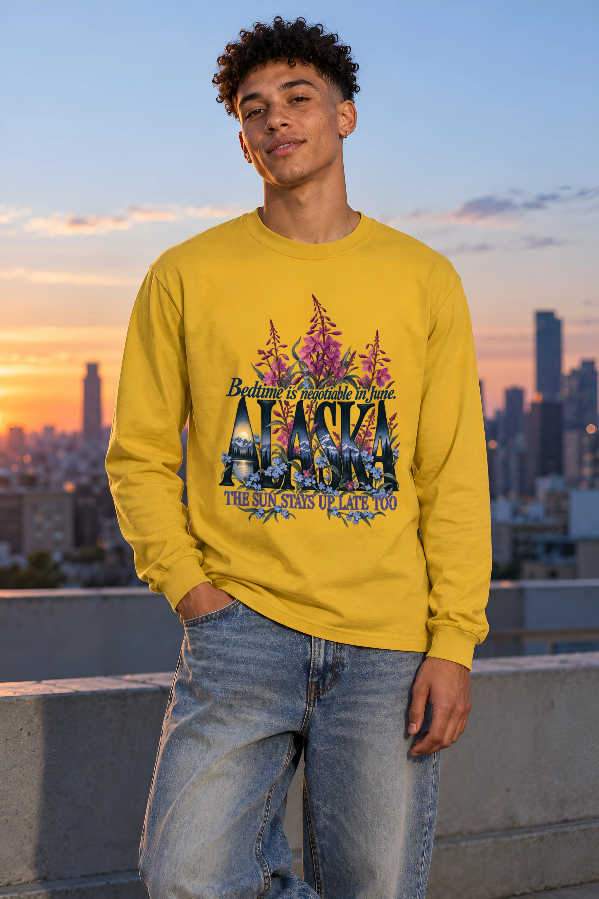 "Bedtime Is Negotiable in June" Unisex Longsleeve T-shirt