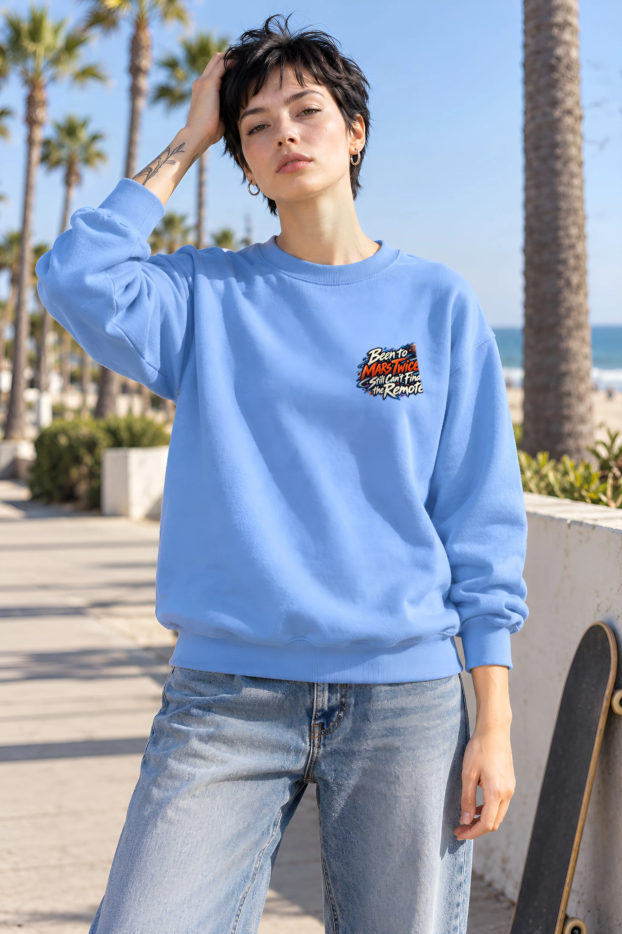 "Been to Mars Twice" Heavy Blend Unisex Crewneck Sweatshirt