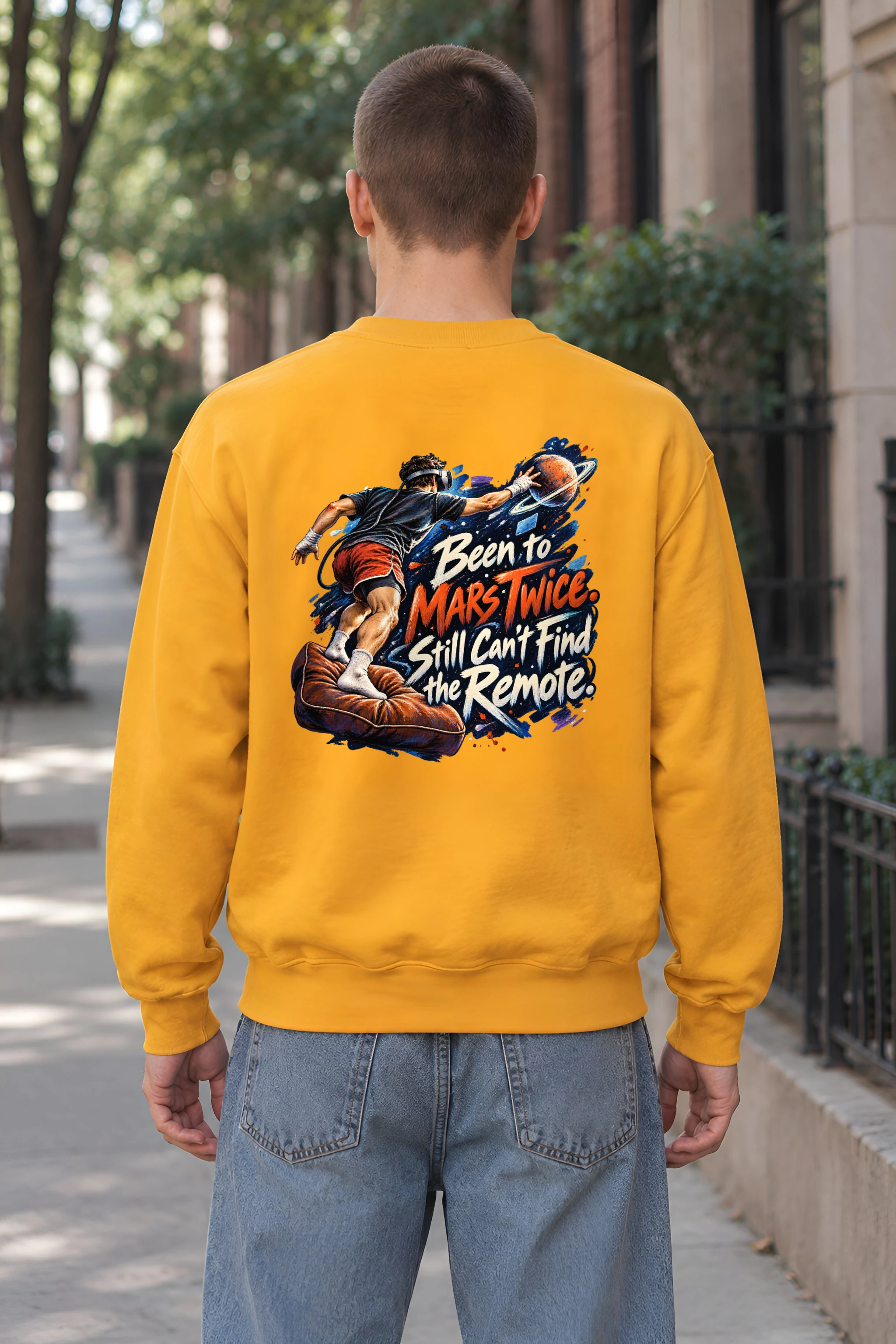 "Been to Mars Twice" Heavy Blend Unisex Crewneck Sweatshirt