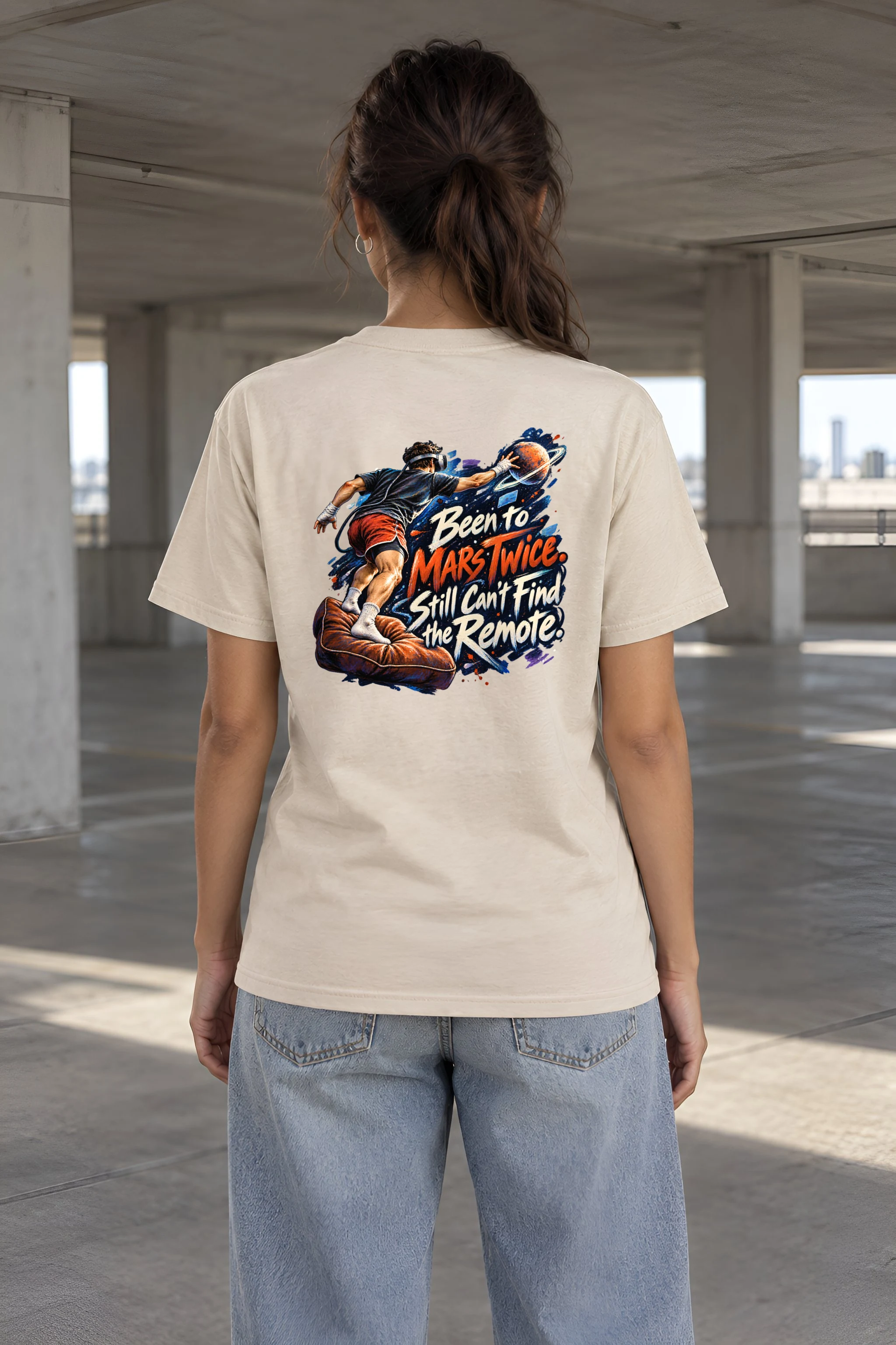 "Been to Mars Twice" Heavyweight Unisex Crewneck T-shirt