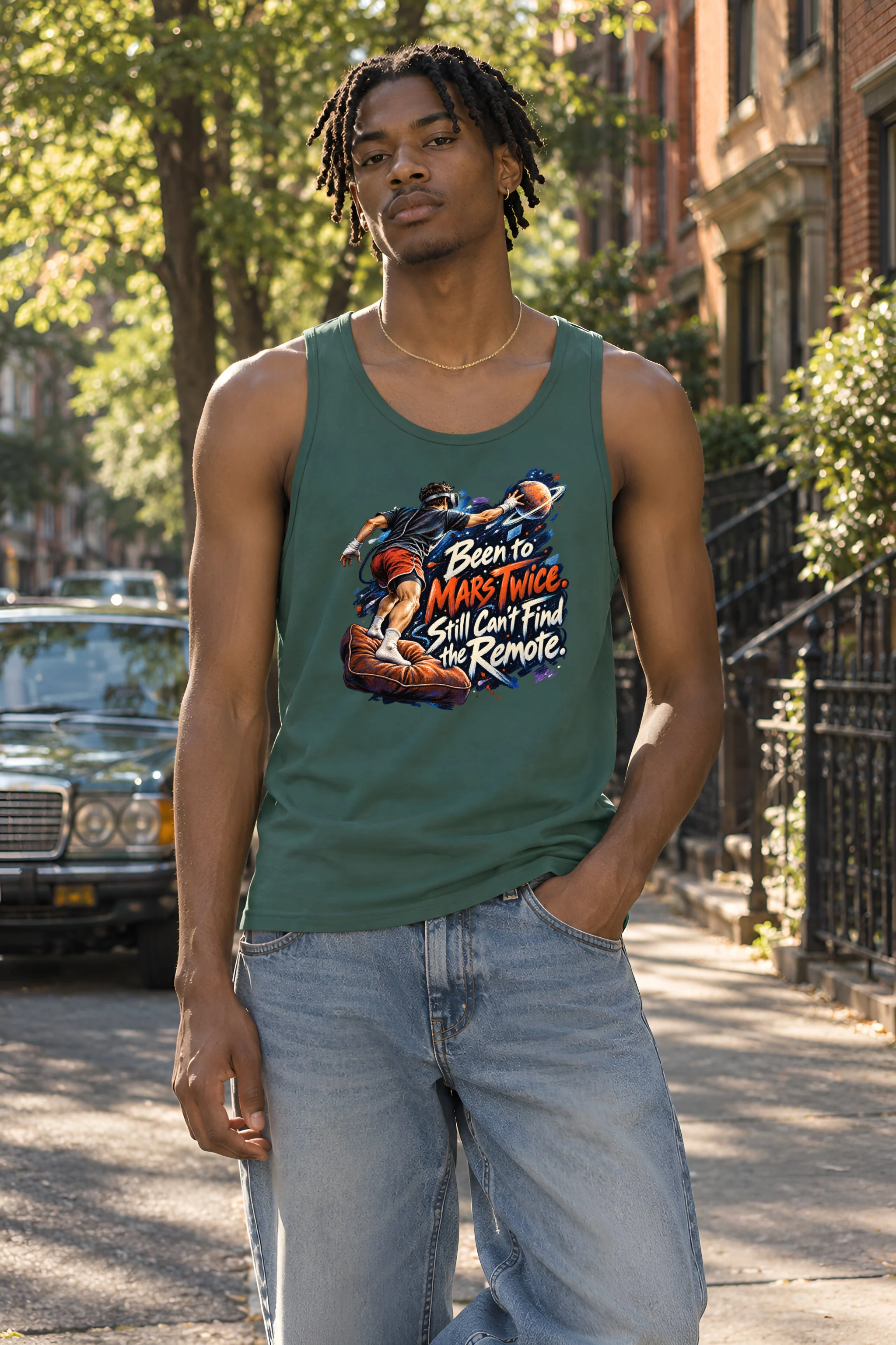 "Been to Mars Twice" Unisex Jersey Tank