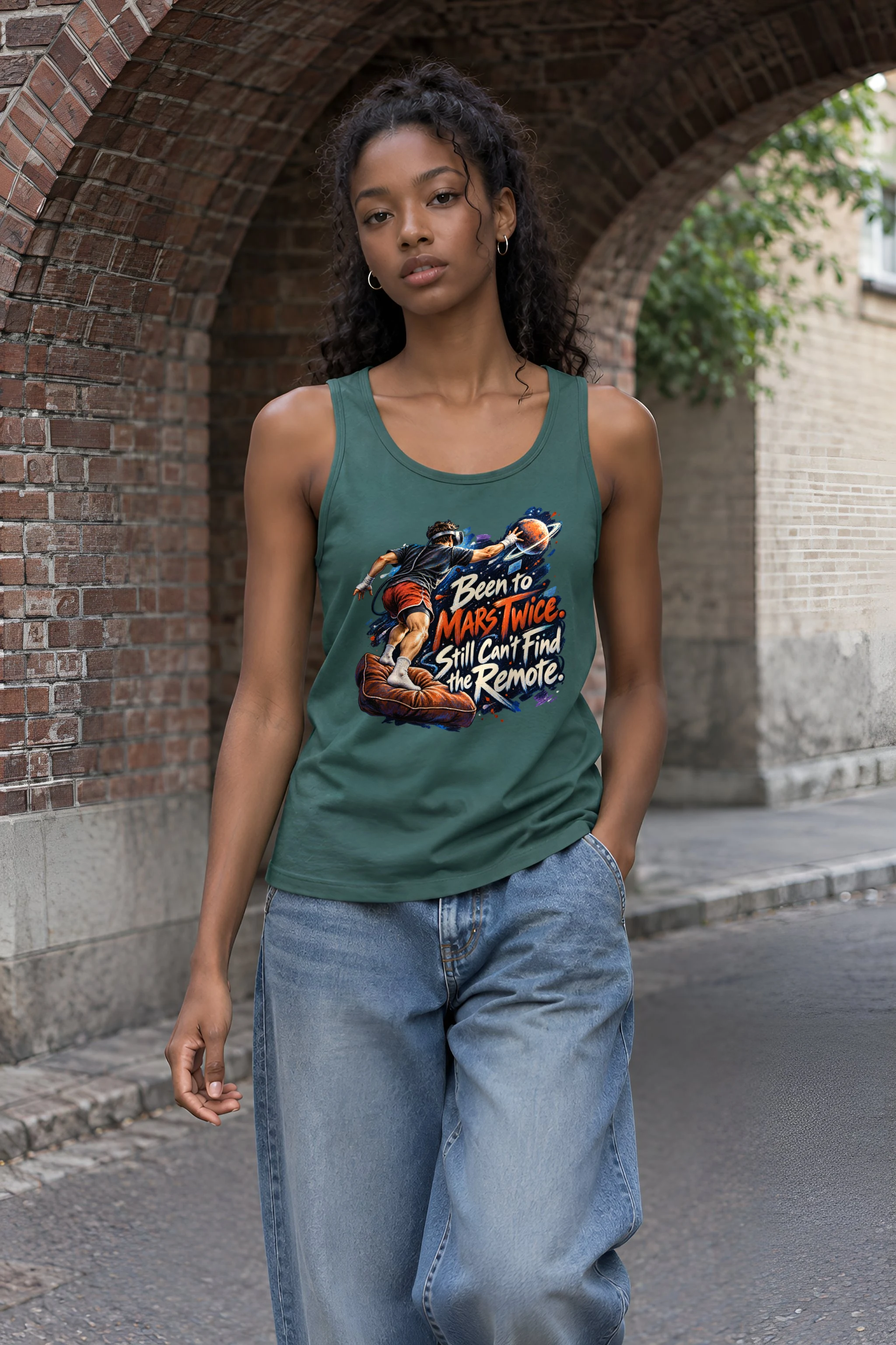 "Been to Mars Twice" Unisex Jersey Tank