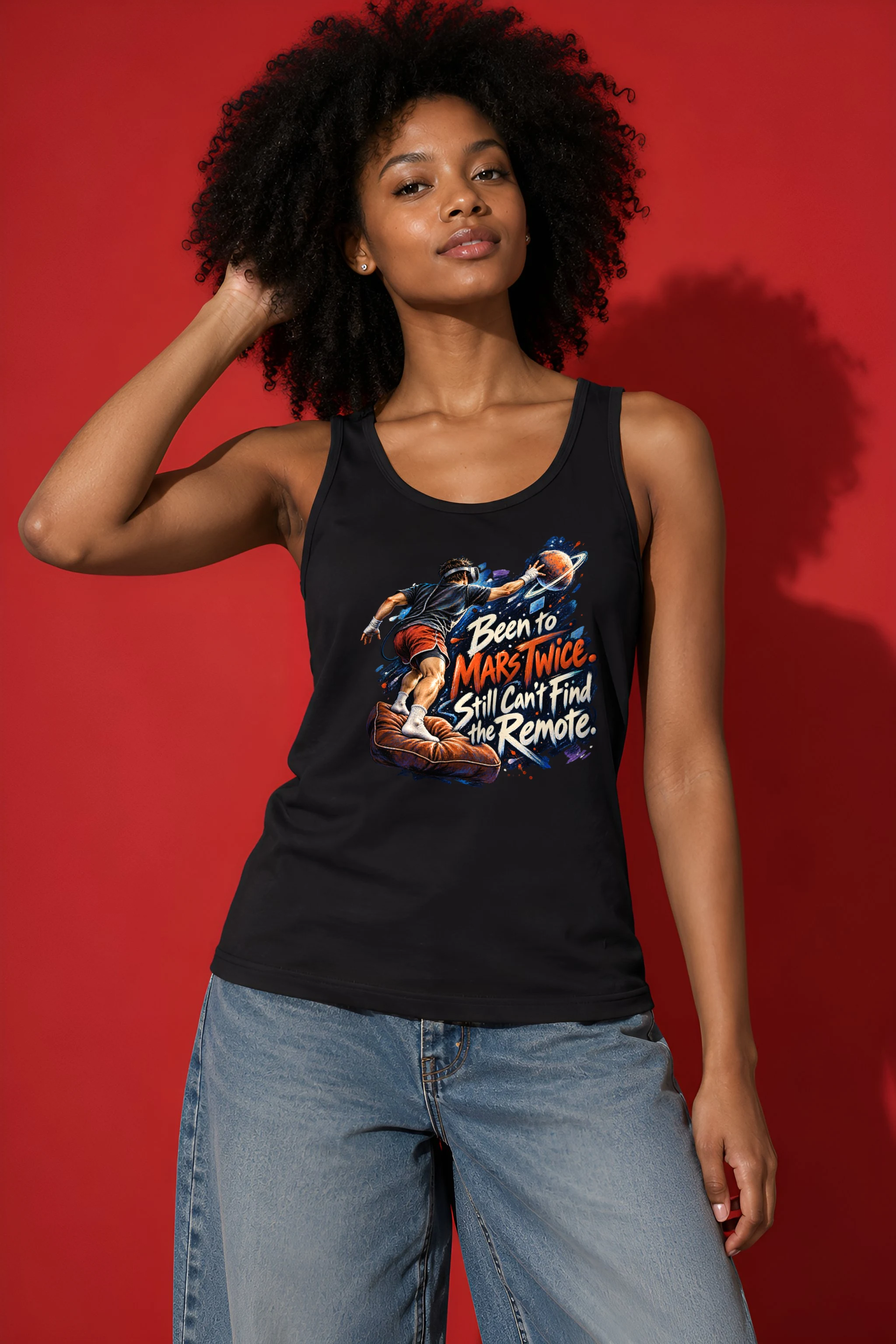 "Been to Mars Twice" Unisex Jersey Tank