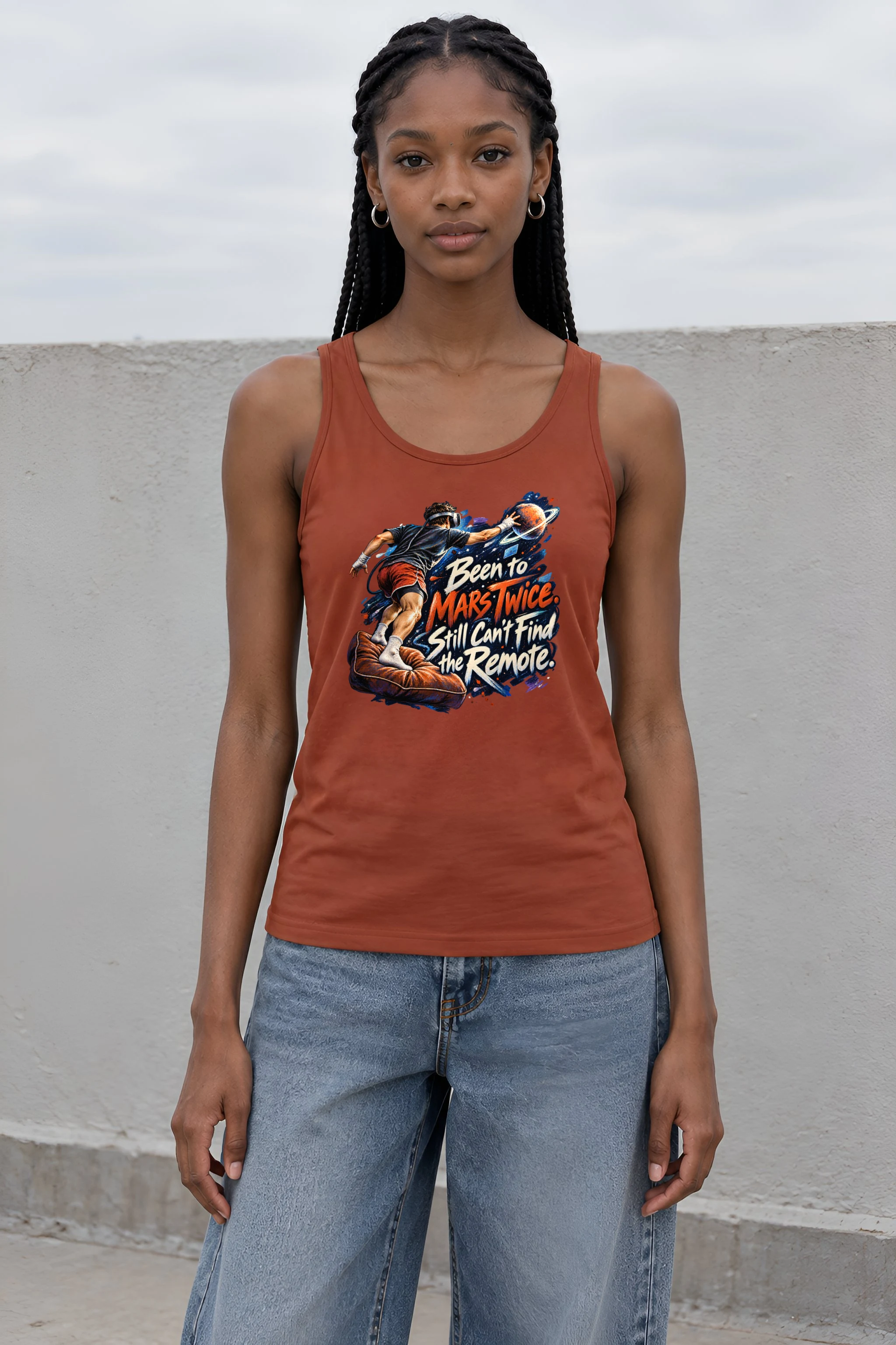 "Been to Mars Twice" Unisex Jersey Tank