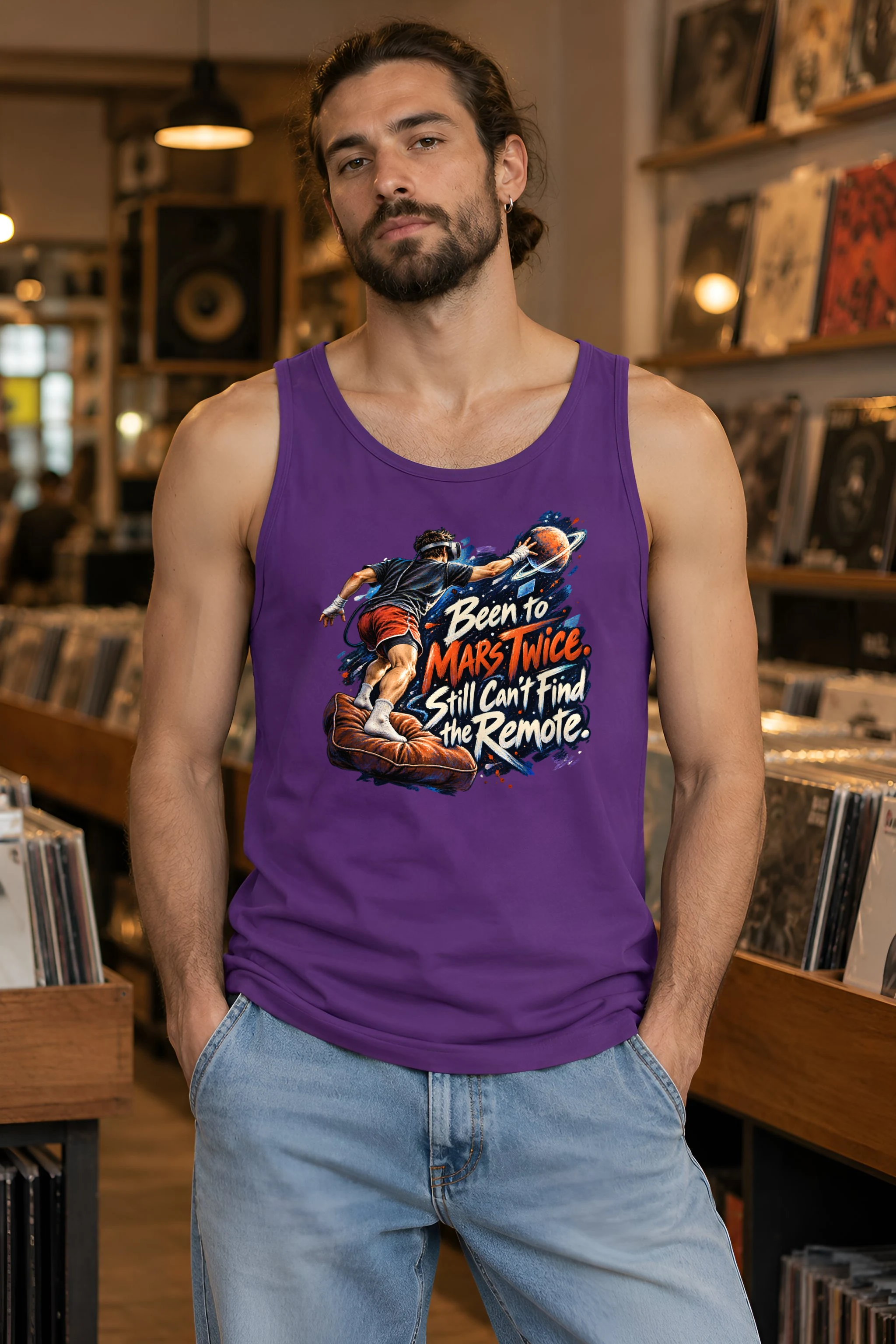 "Been to Mars Twice" Unisex Jersey Tank