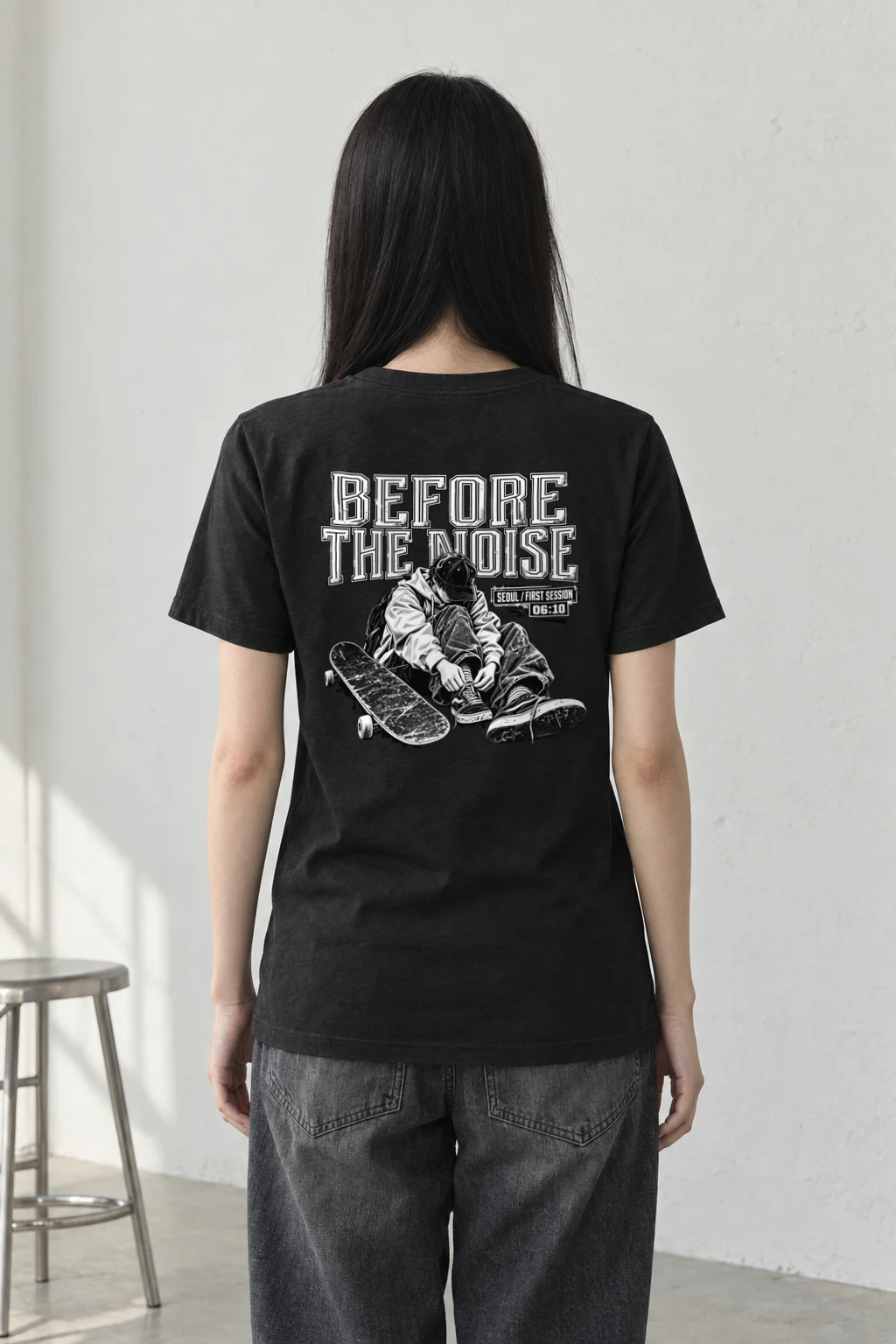 "Before the Noise" Heavyweight Unisex Crewneck T-shirt
