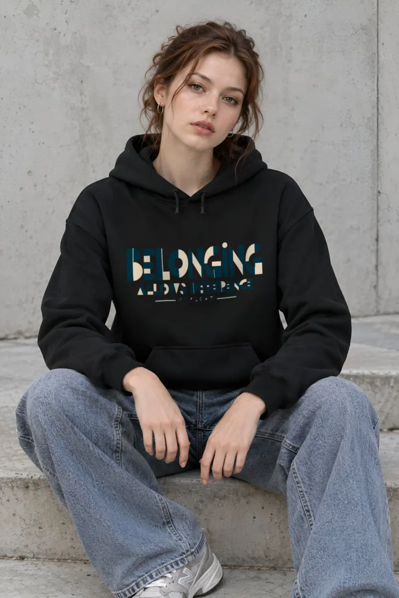 "Belonging Allows Difference" Heavy Blend Unisex Pullover Hoodie