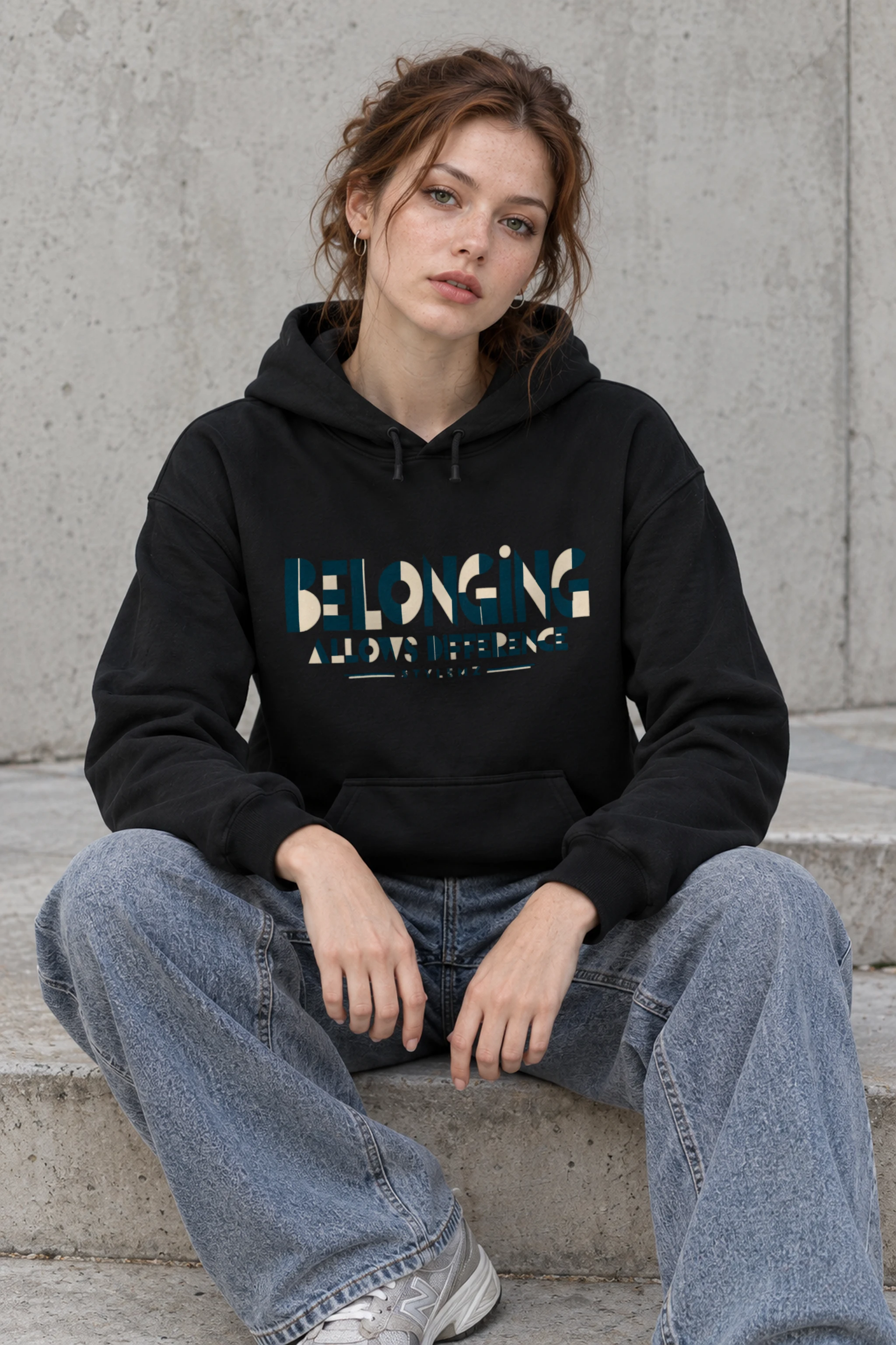 "Belonging Allows Difference" Heavy Blend Unisex Pullover Hoodie