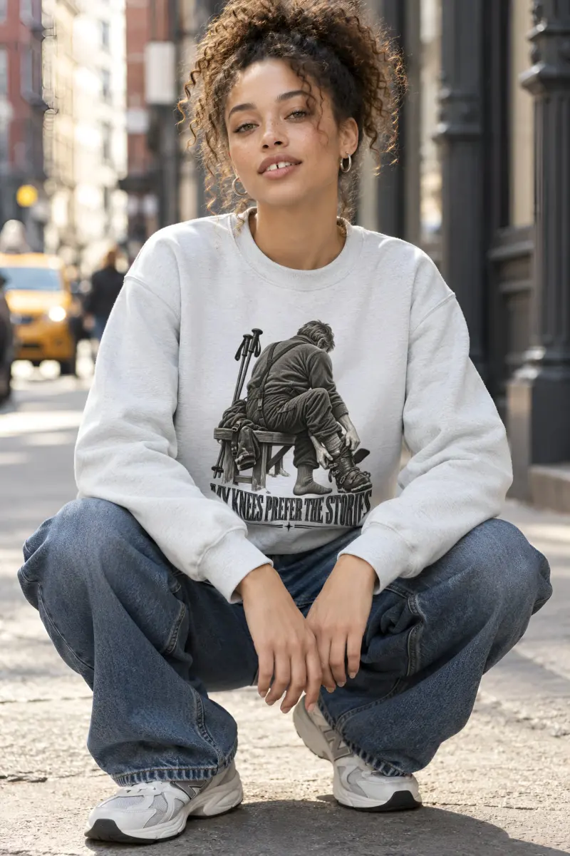 "Benchside Ski Boot" Heavy Blend Unisex Crewneck Sweatshirt