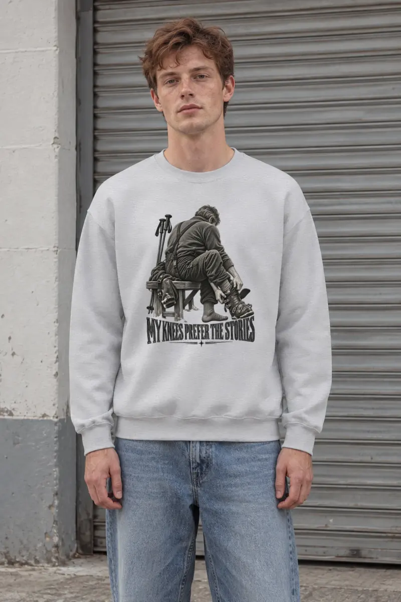 "Benchside Ski Boot" Heavy Blend Unisex Crewneck Sweatshirt