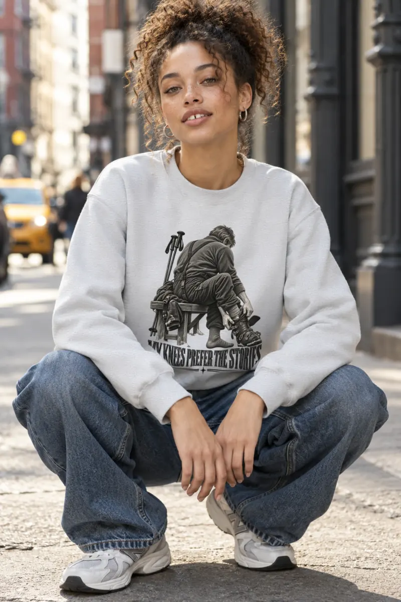 "Benchside Ski Boot" Heavy Blend Unisex Crewneck Sweatshirt