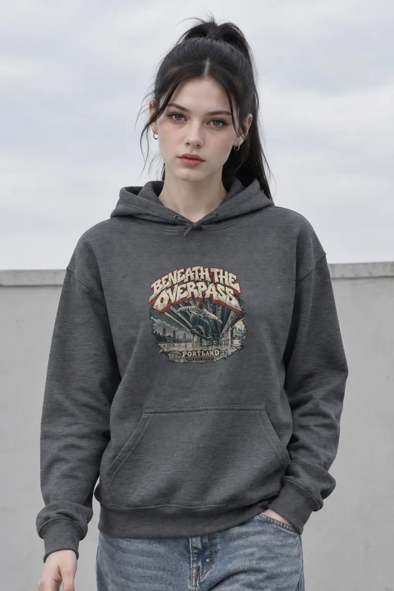 “Beneath the Overpass” Heavy Blend Unisex Pullover Hoodie