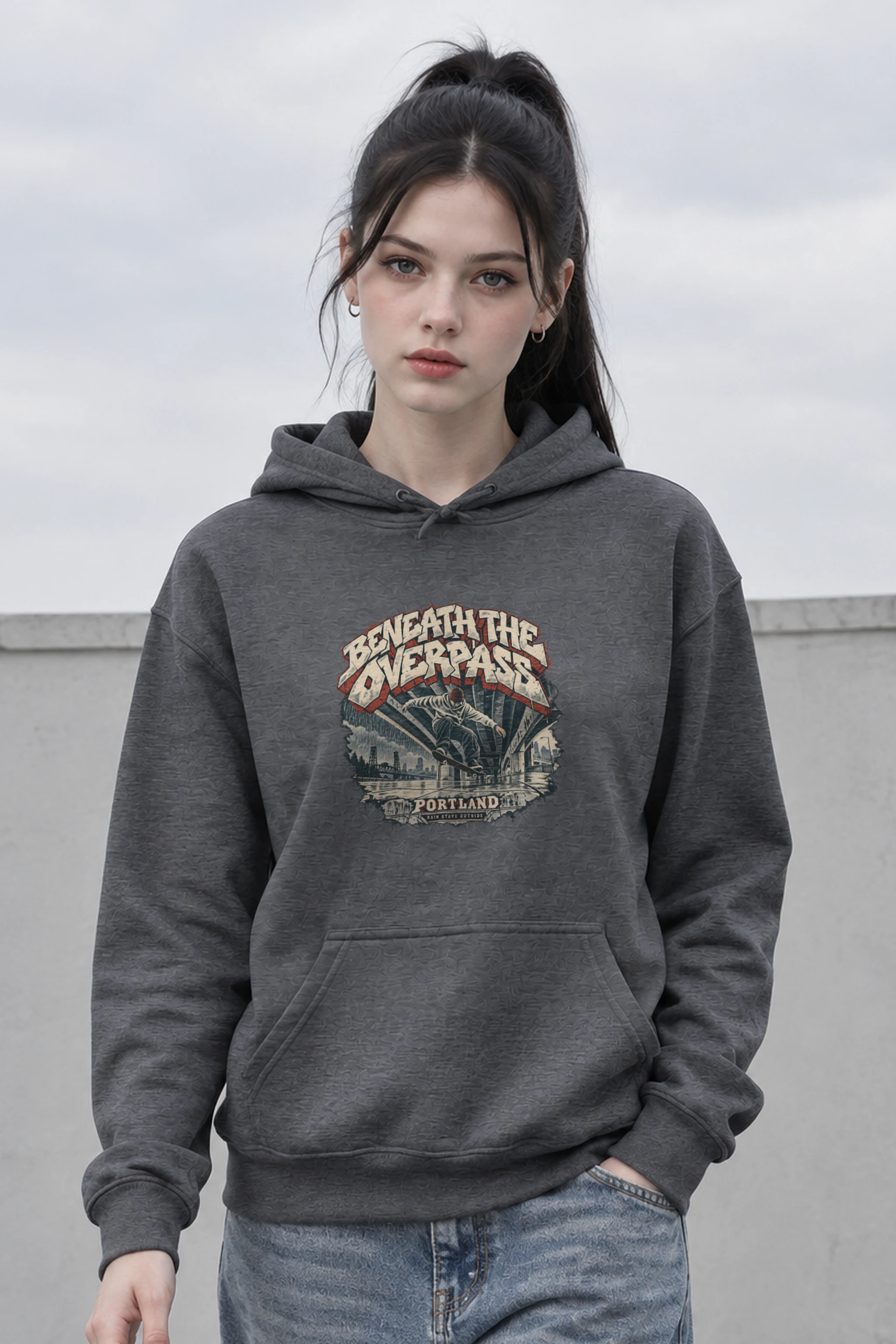 "Beneath the Overpass" Heavy Blend Unisex Pullover Hoodie