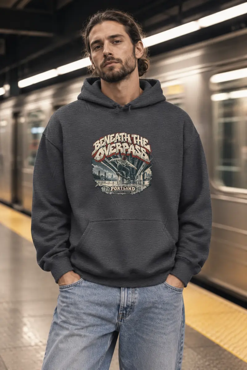 "Beneath the Overpass" Heavy Blend Unisex Pullover Hoodie