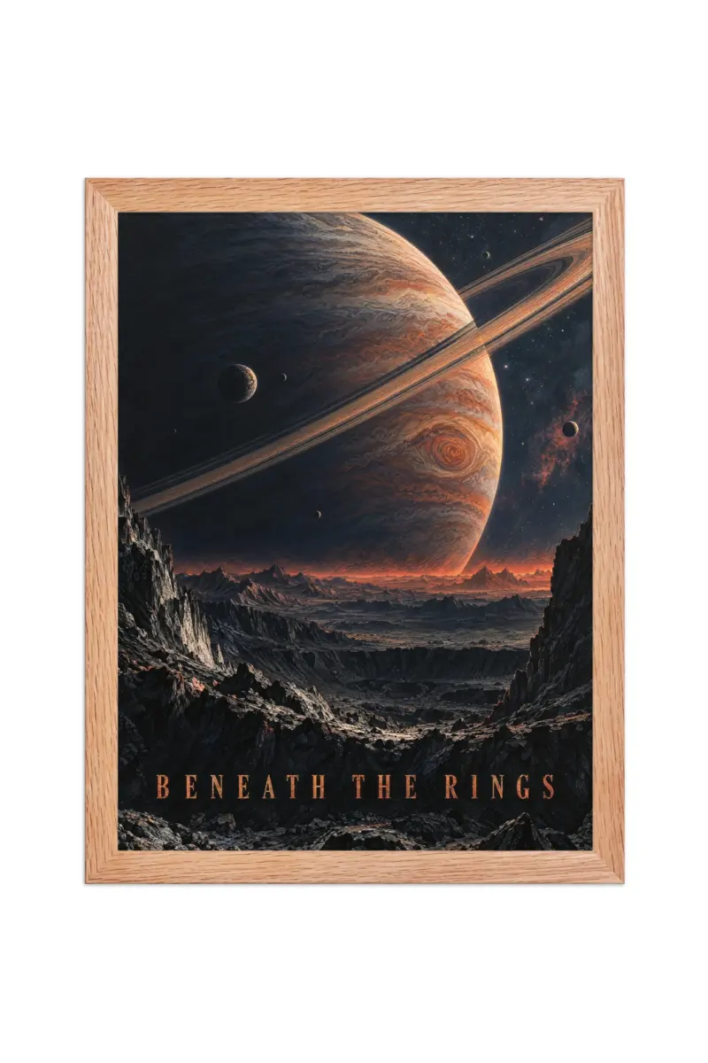 “Beneath the Rings” Premium Wooden Framed Poster