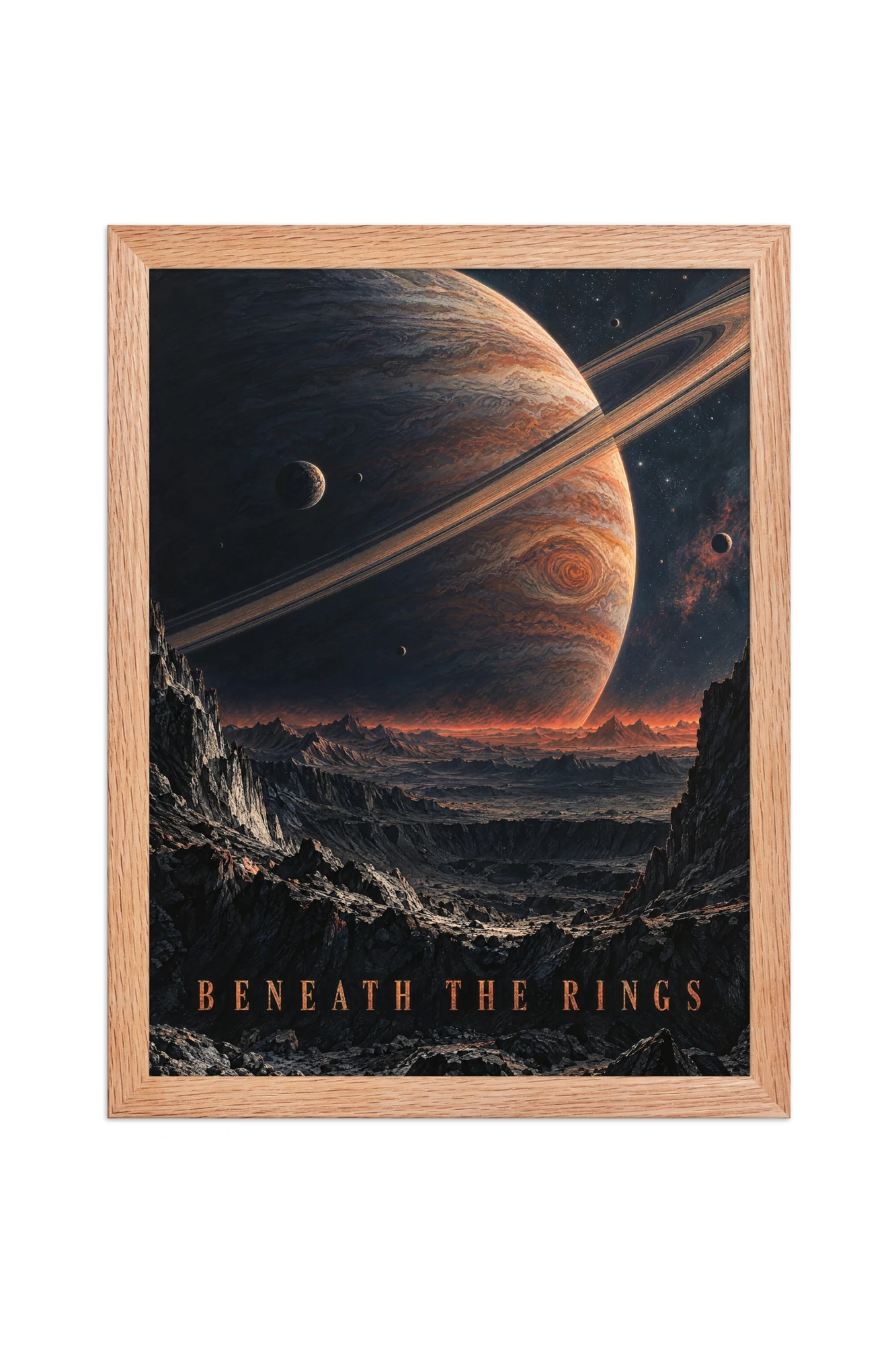 "Beneath the Rings" Premium Wooden Framed Poster