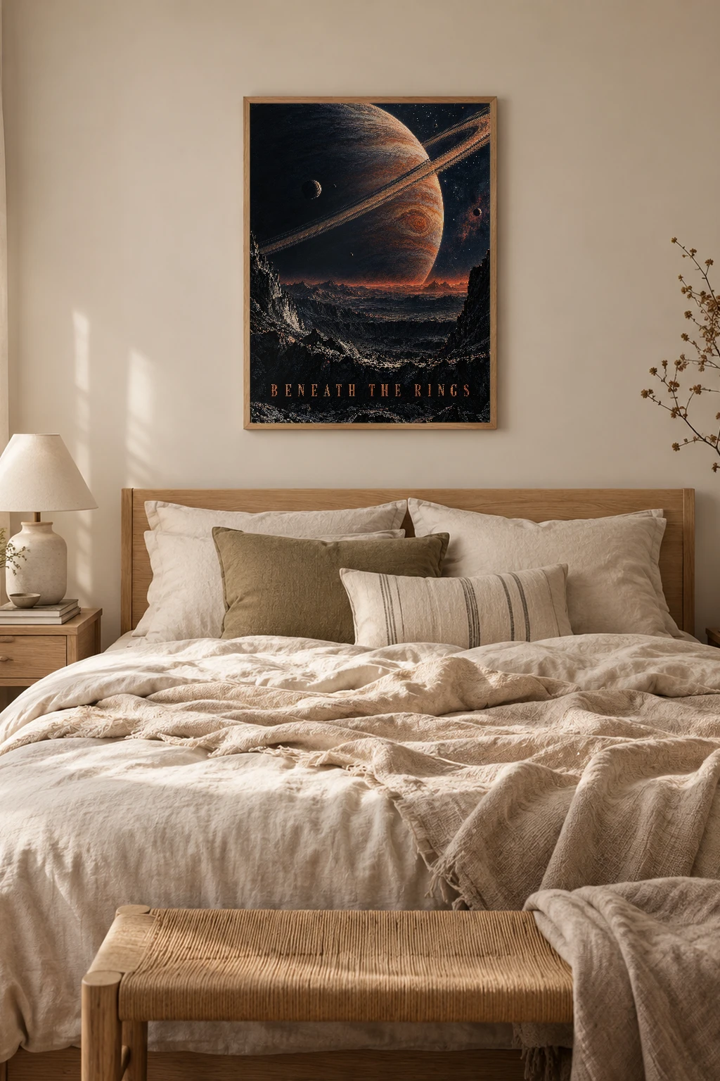 "Beneath the Rings" Premium Wooden Framed Poster