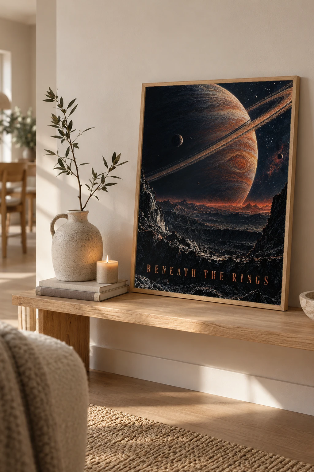 "Beneath the Rings" Premium Wooden Framed Poster