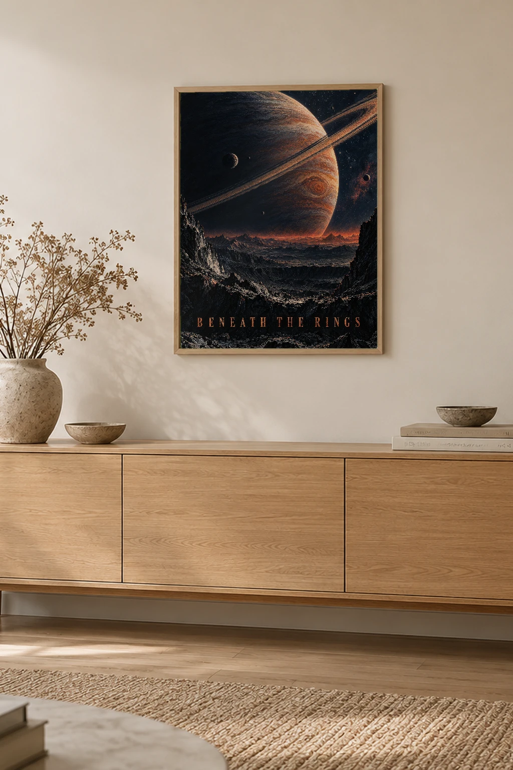"Beneath the Rings" Premium Wooden Framed Poster