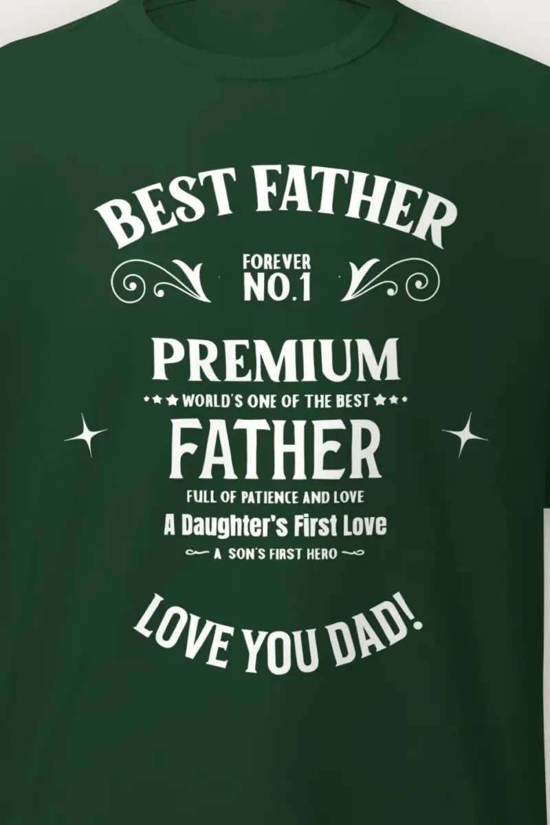 "Best Father Forever" Heavyweight Unisex Crewneck T-shirt