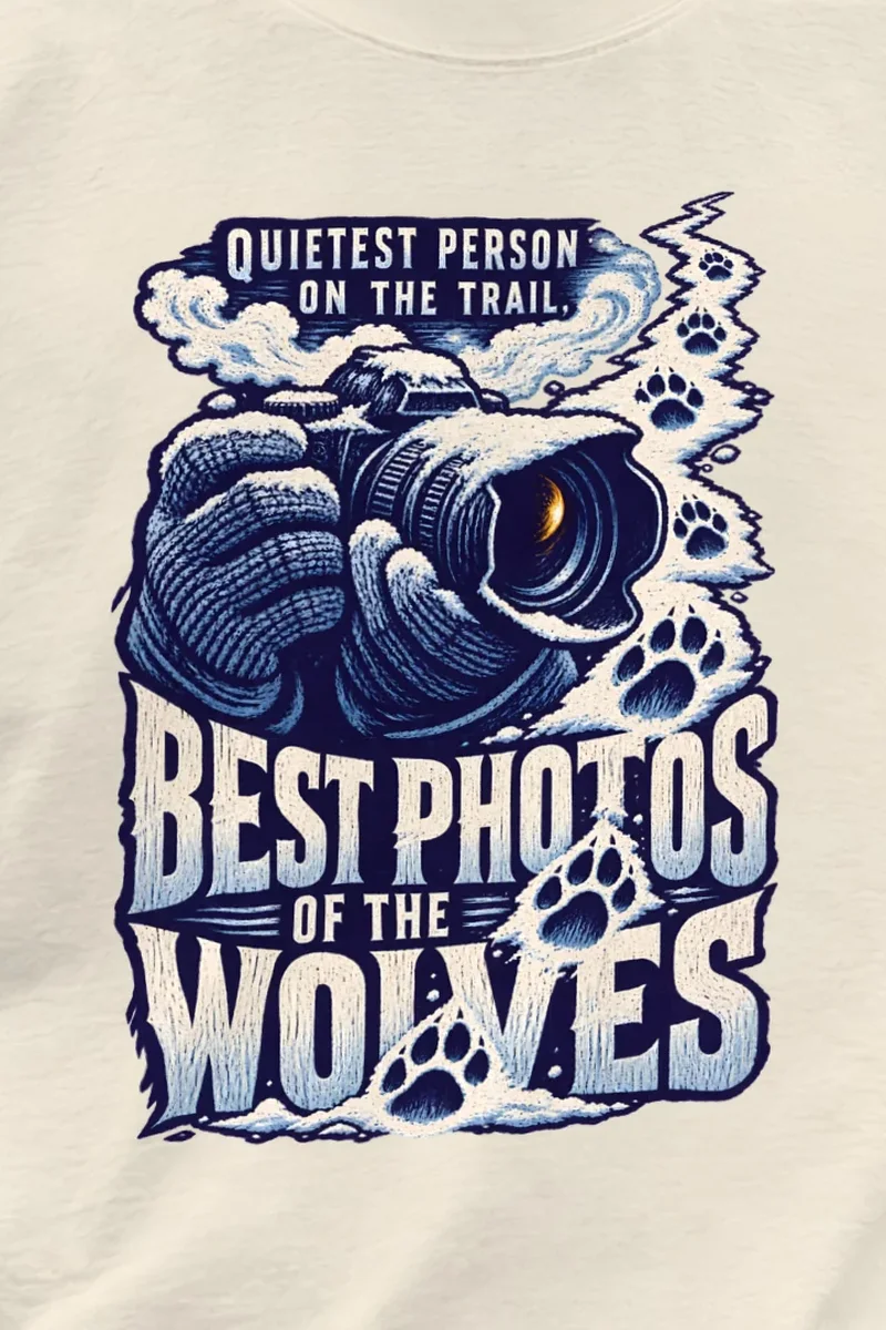 "Best Photos of the Wolves" Unisex Oversized Heavyweight Crewneck T-Shirt - the graphic up close
