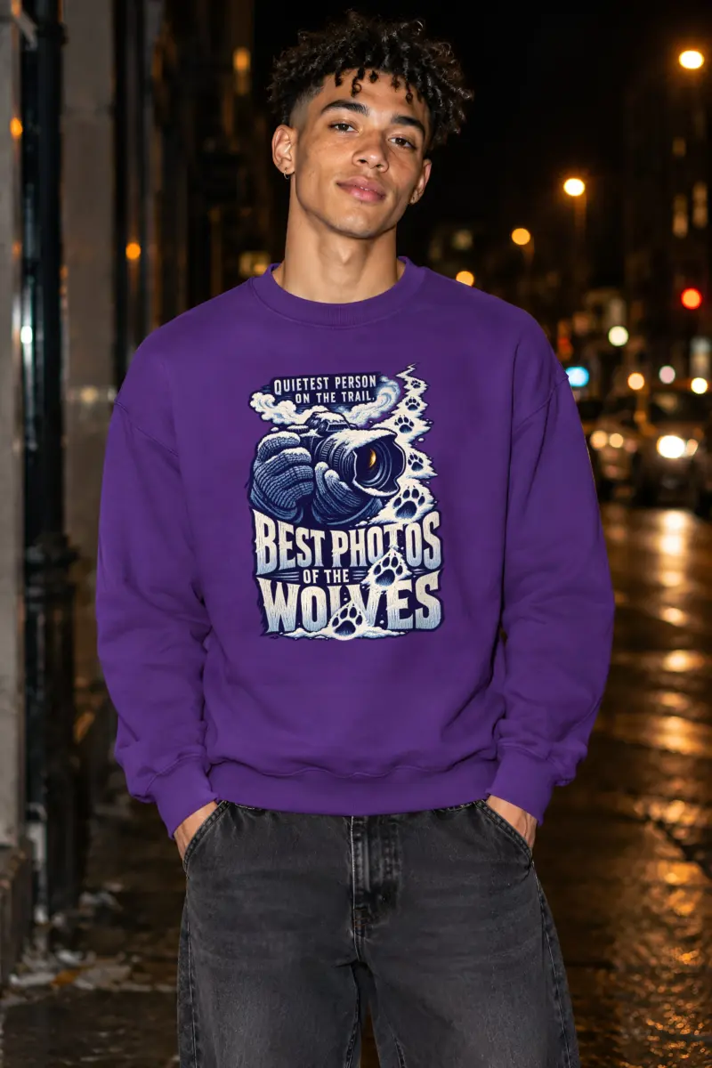 “Best Photos Of Wolves” Heavy Blend Unisex Crewneck Sweatshirt