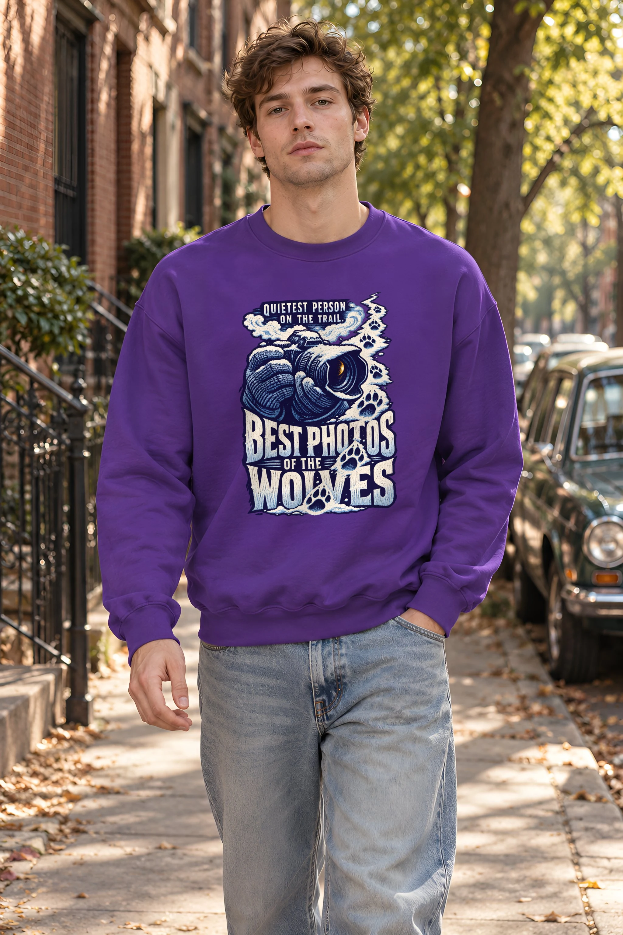 "Best Photos Of Wolves" 1 Crewneck Sweatshirt