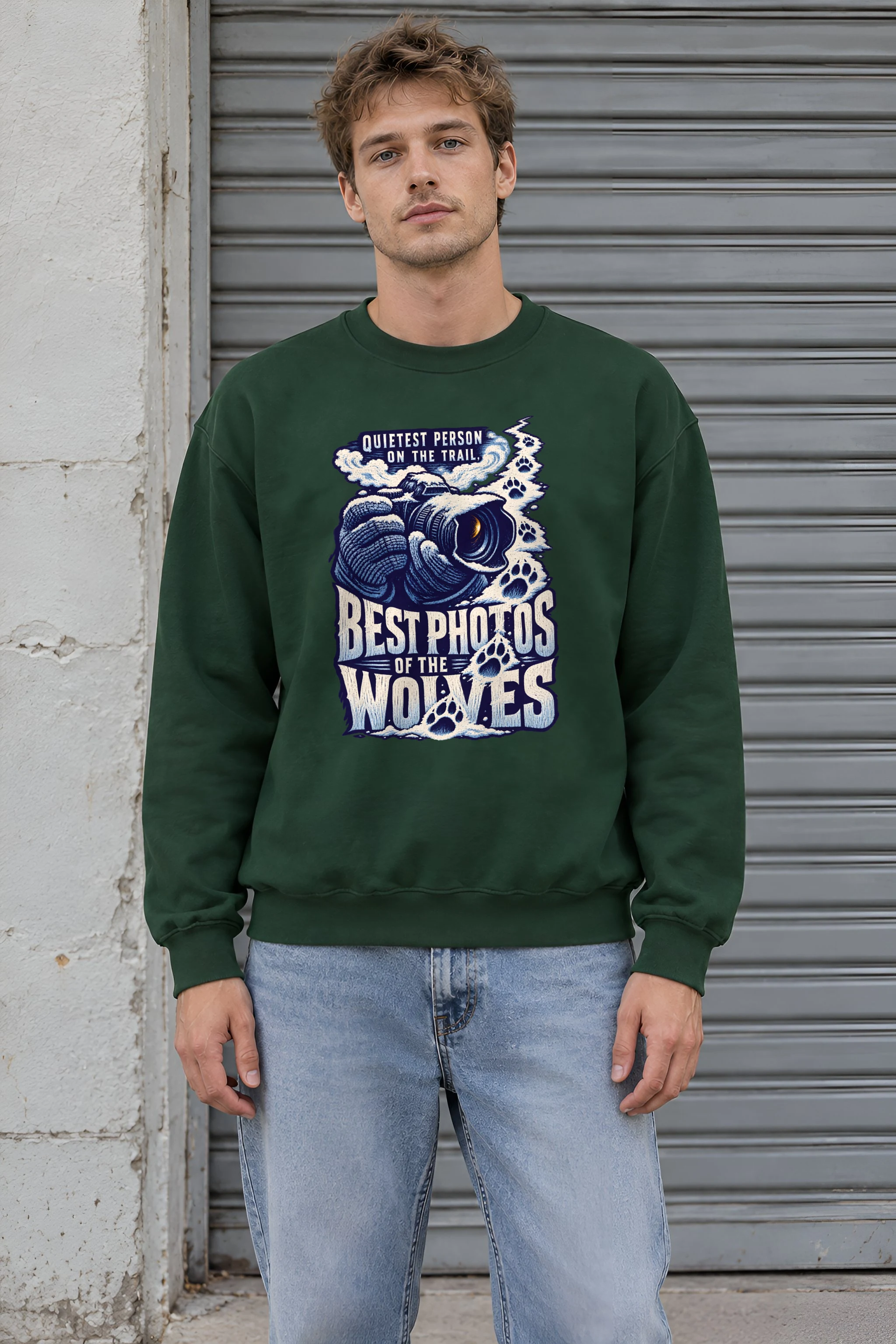 "Best Photos Of Wolves" 1 Crewneck Sweatshirt