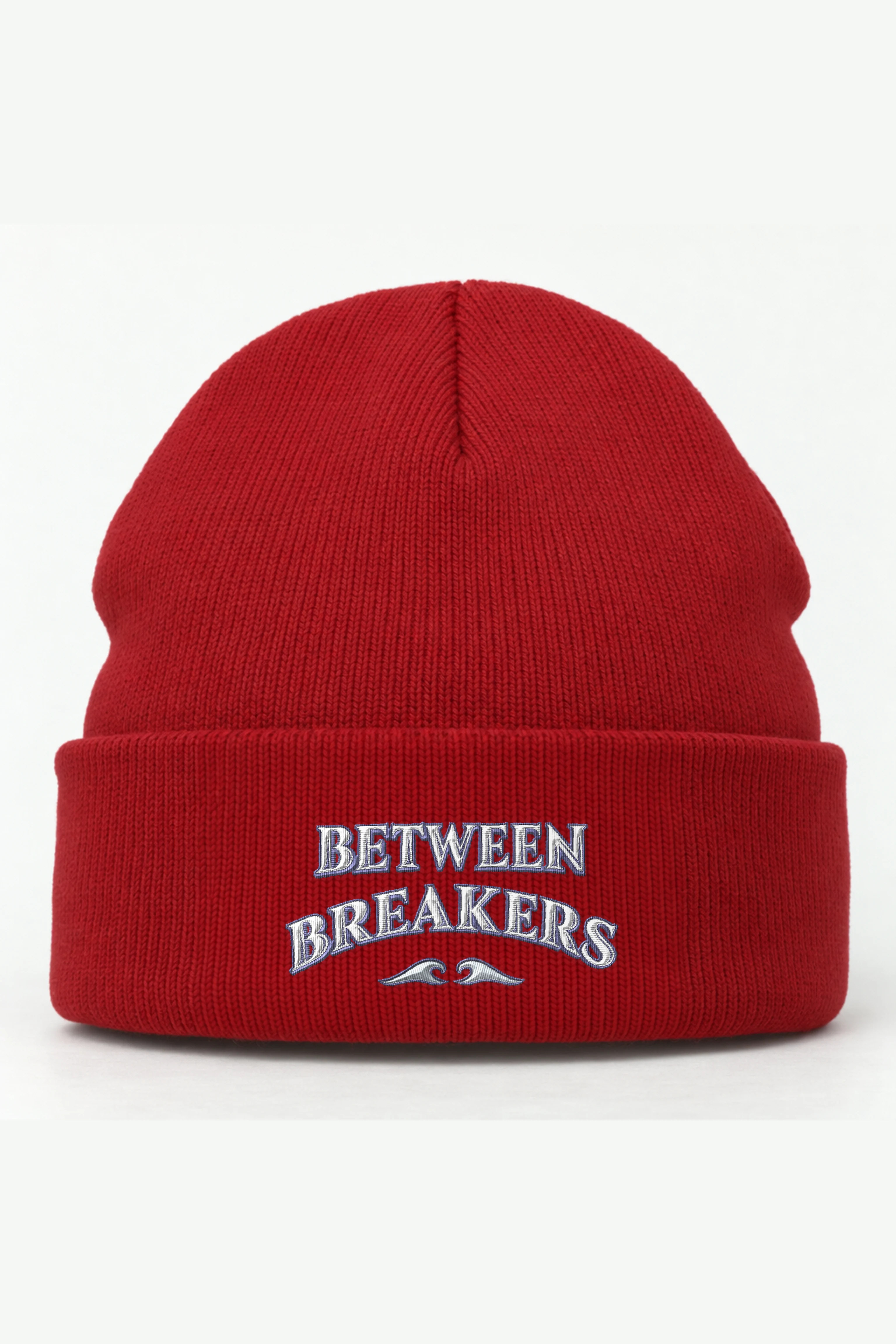 "Between Breakers" Cuffed Beanie · Embroidered