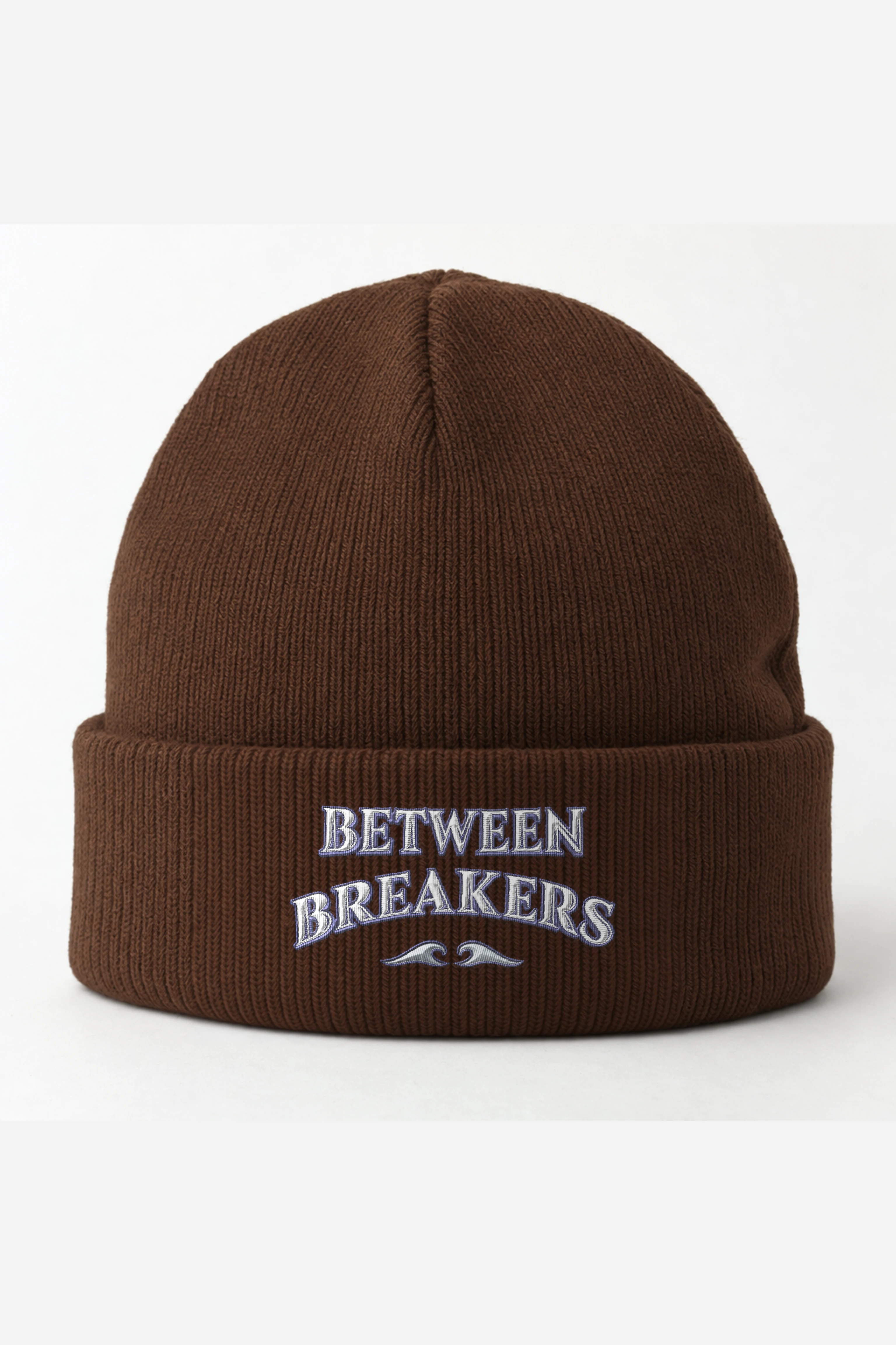 "Between Breakers" Cuffed Beanie · Embroidered
