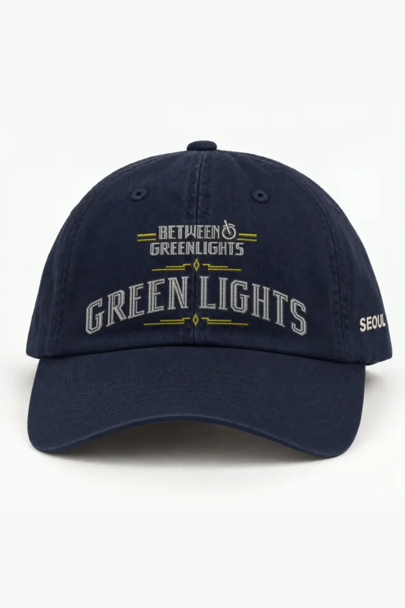 "Between Green Lights" Classic Dad Hat · Embroidered — navy/cap-front