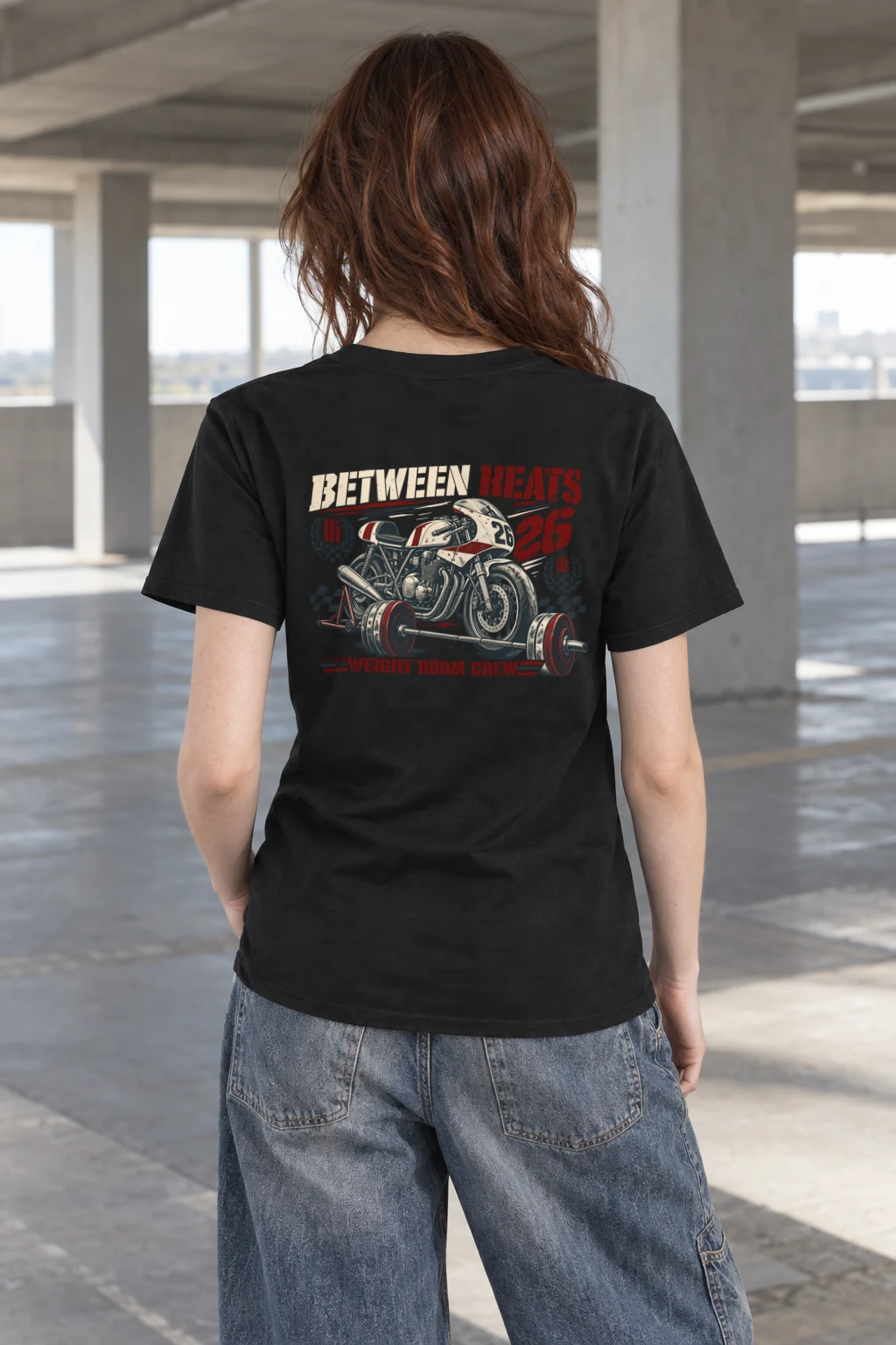 "Between Heats Weight Room Crew" Heavyweight Unisex Crewneck T-shirt