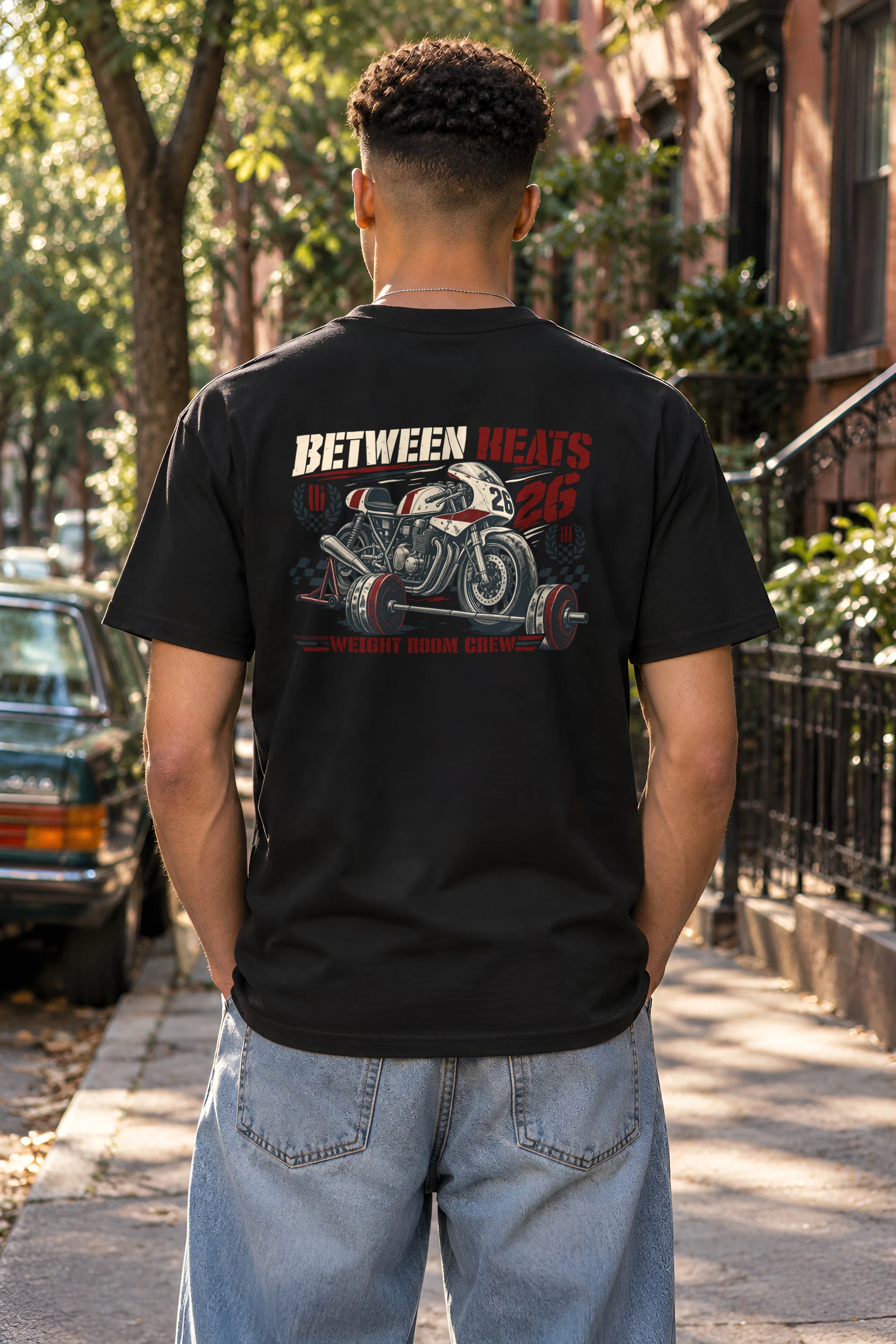 "Between Heats Weight Room Crew" Heavyweight Unisex Crewneck T-shirt