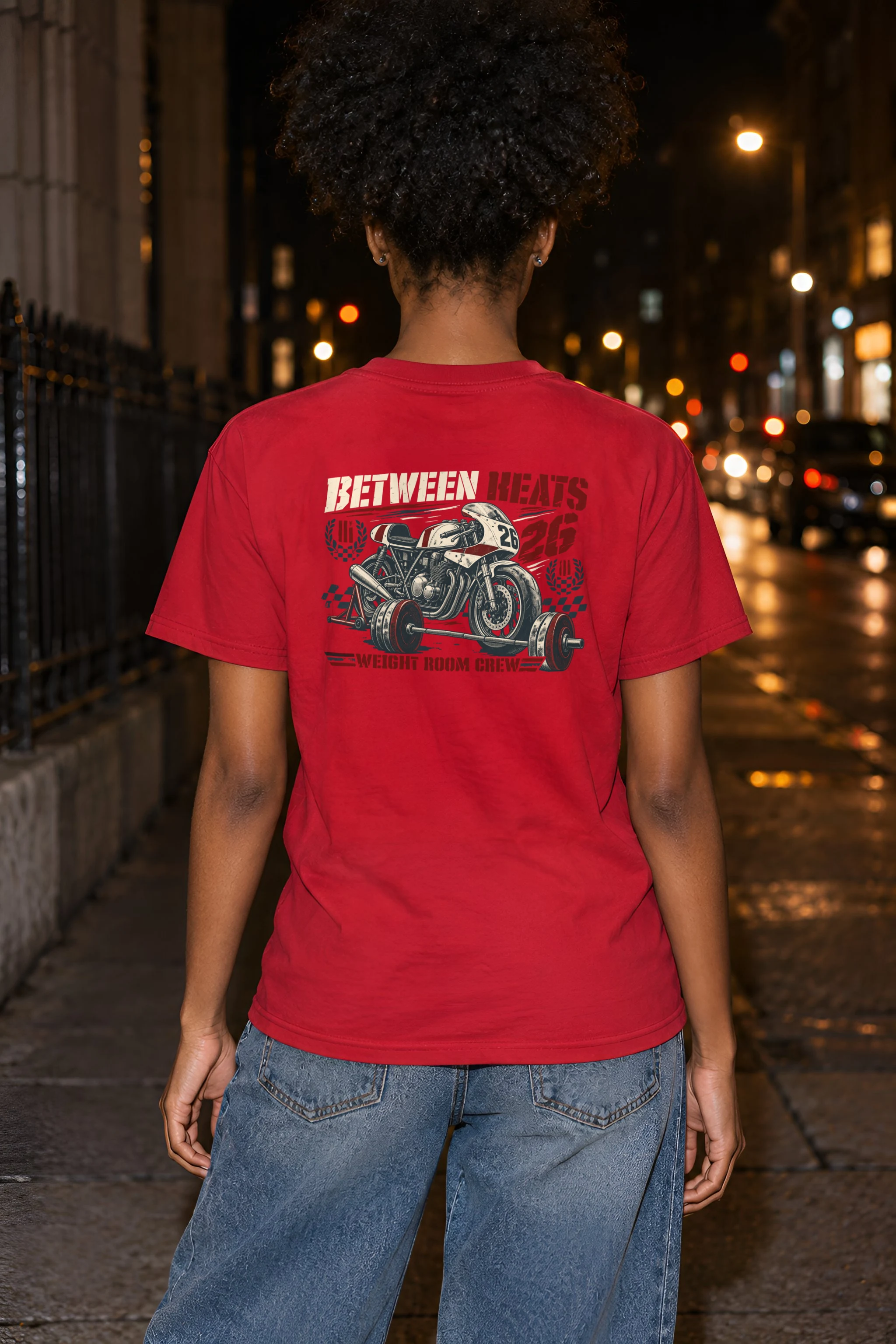 "Between Heats Weight Room Crew" Heavyweight Unisex Crewneck T-shirt