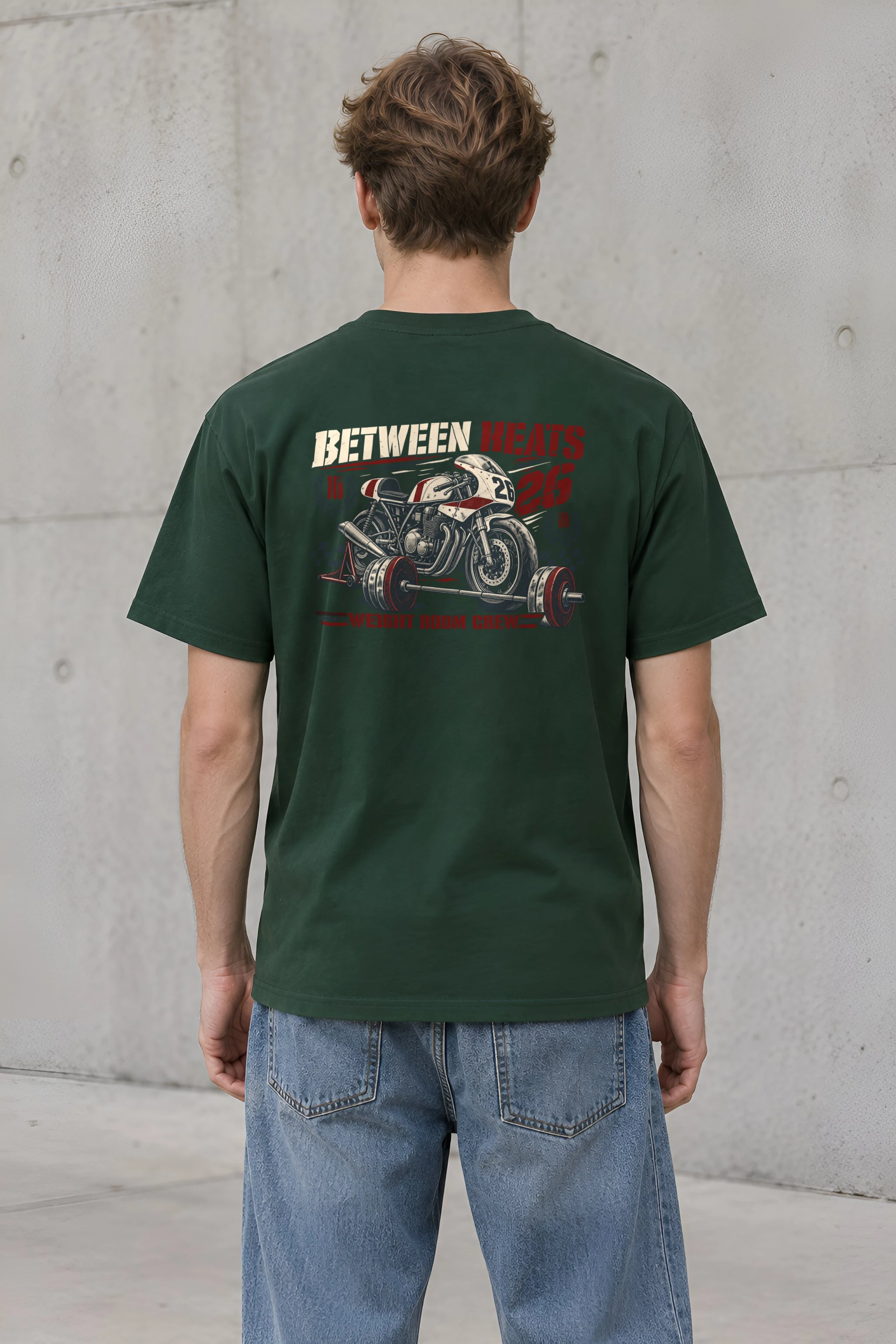 "Between Heats Weight Room Crew" Heavyweight Unisex Crewneck T-shirt