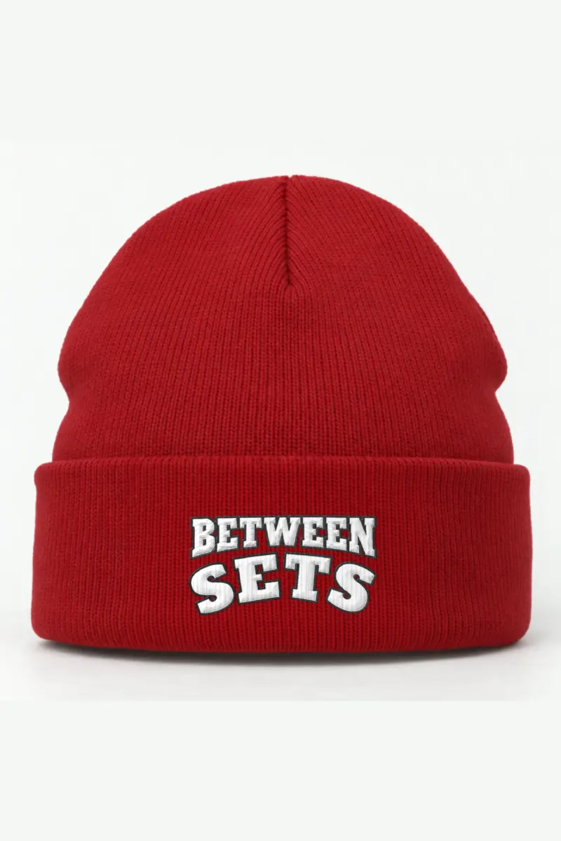 “Between Sets” Cuffed Beanie · Embroidered