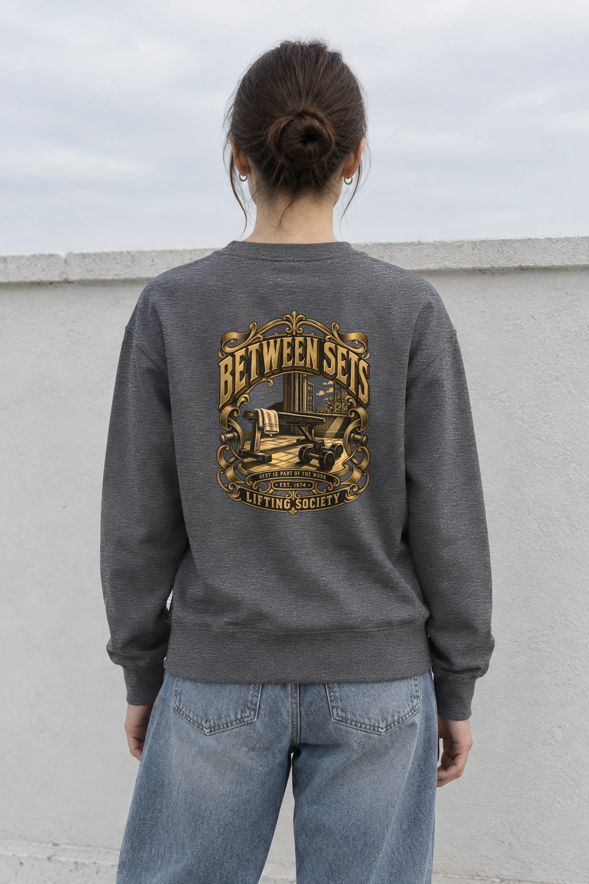 "Between Sets" Heavy Blend Unisex Crewneck Sweatshirt