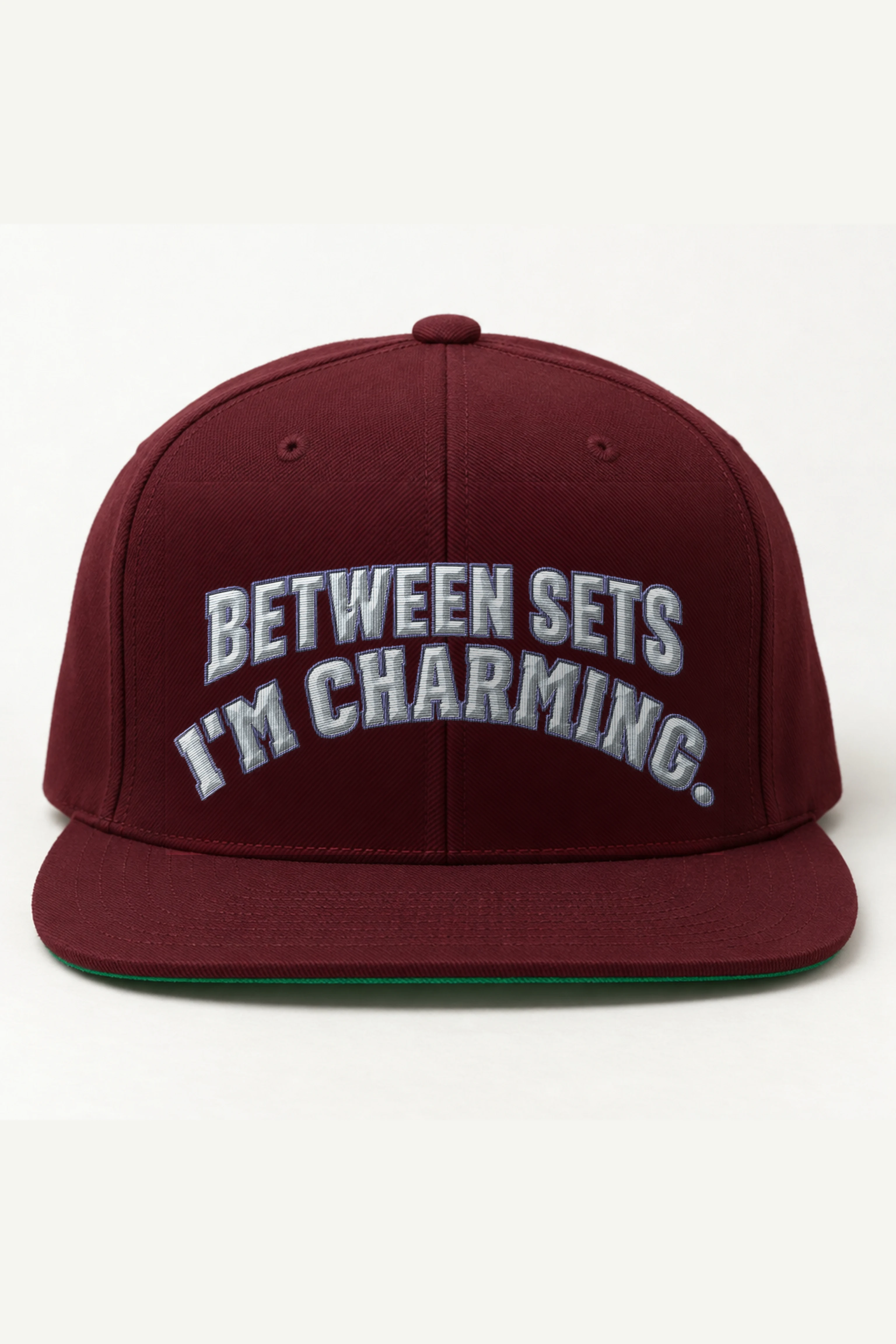 "Between Sets I'm Charming" Classic Snapback · Embroidered