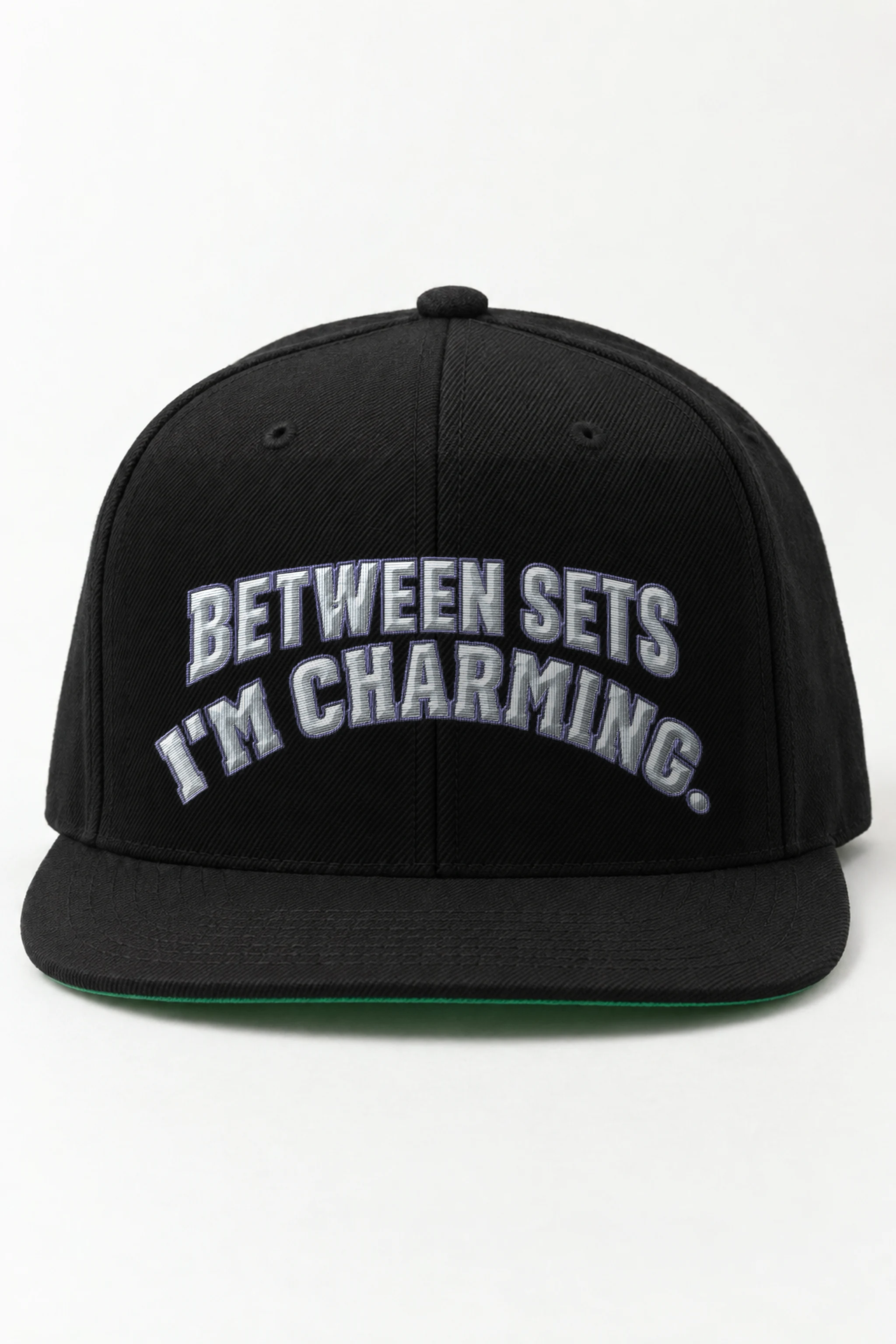 "Between Sets I'm Charming" Classic Snapback · Embroidered