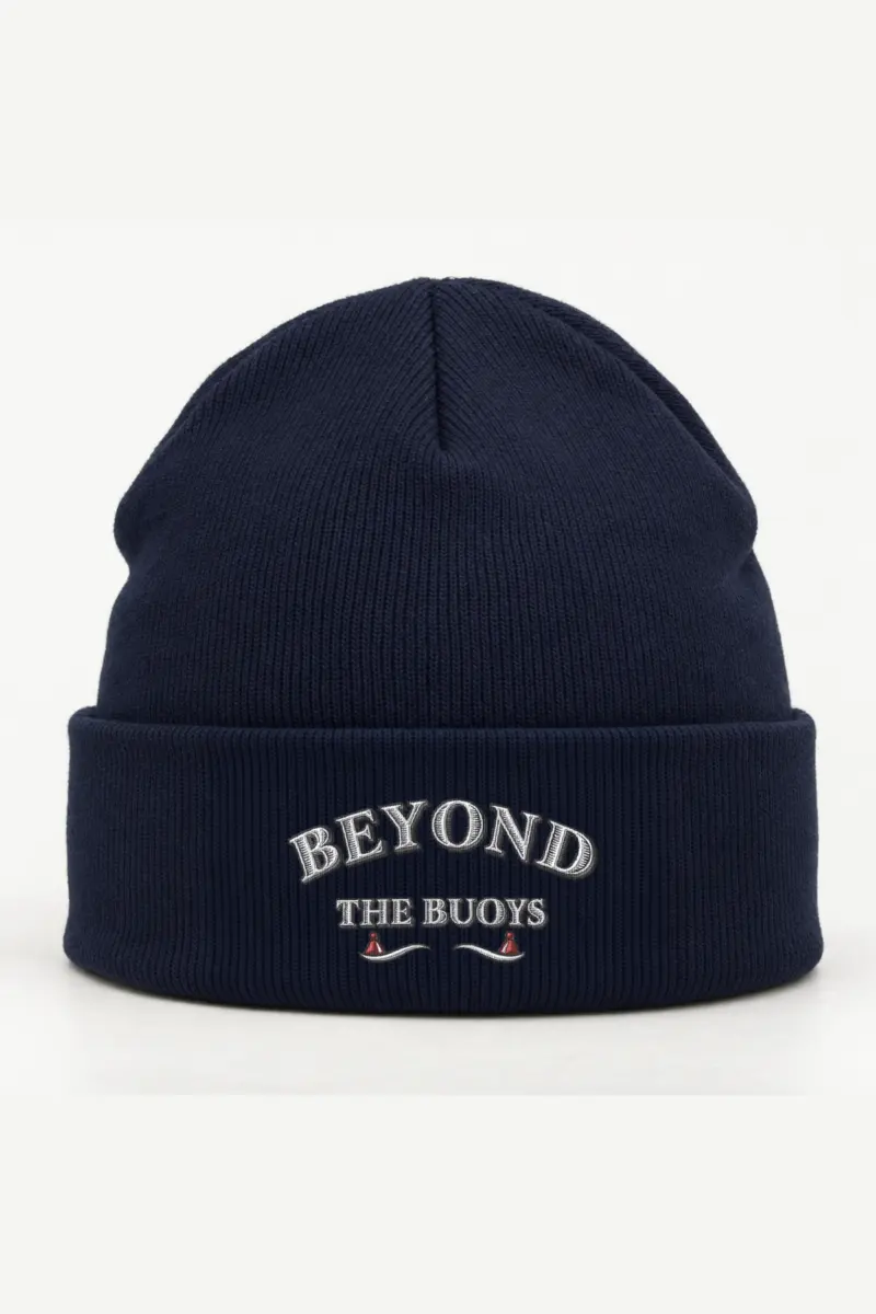 “Beyond the Buoys” Cuffed Beanie · Embroidered