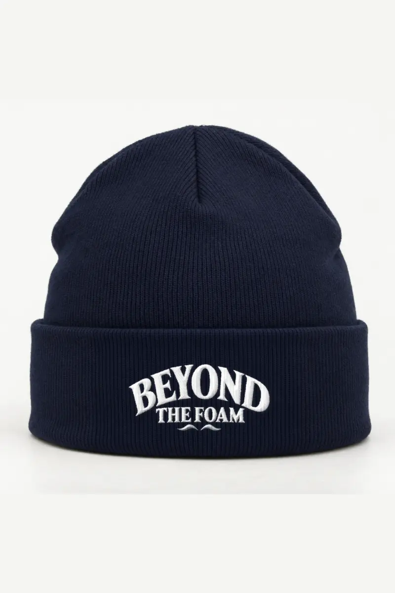 “Beyond the Foam” Cuffed Beanie · Embroidered