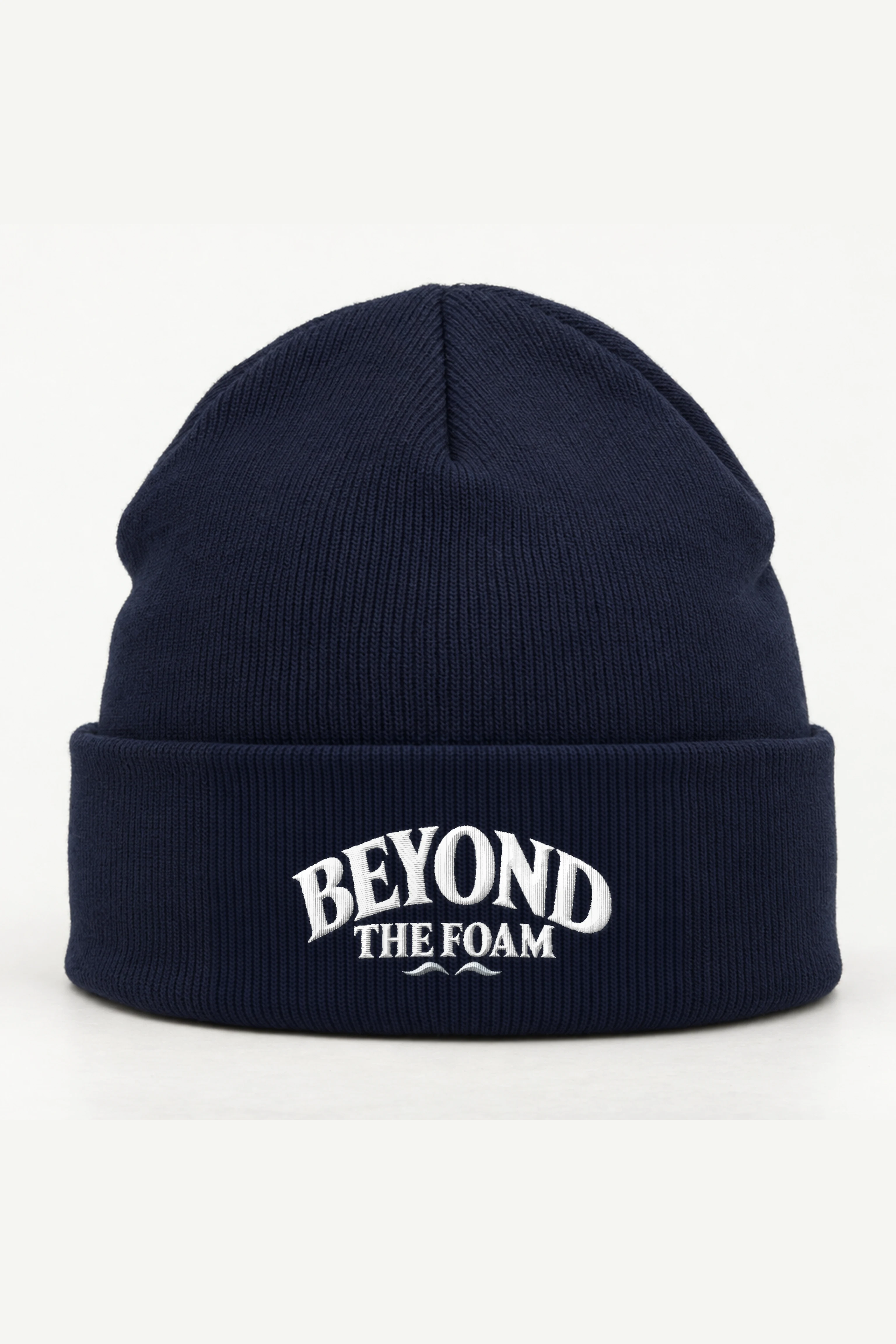 "Beyond the Foam" Cuffed Beanie · Embroidered