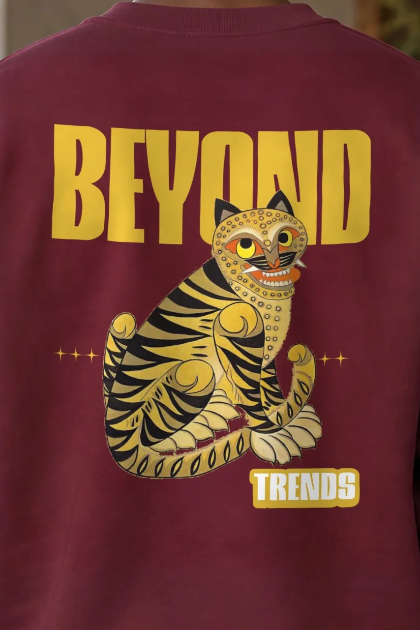 "Beyond Trends Tiger" 1 Crewneck Sweatshirt - the graphic up close