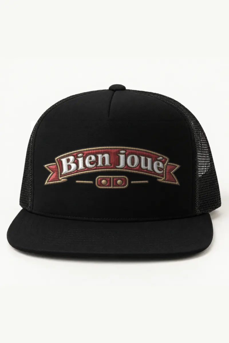 "Bien joué" 5 Panel Trucker Cap · Embroidered