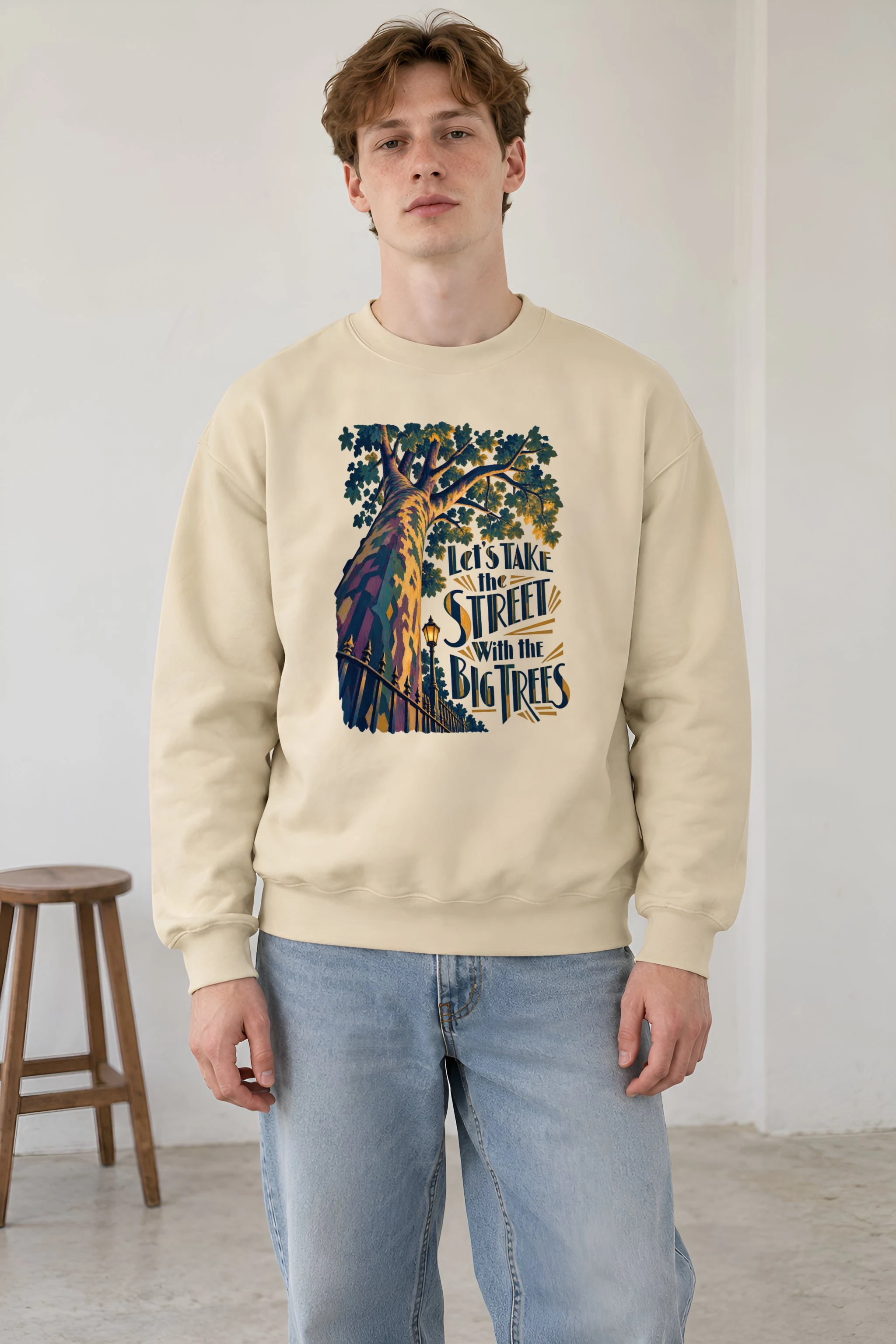 "Big Tree Street" Heavy Blend Unisex Crewneck Sweatshirt