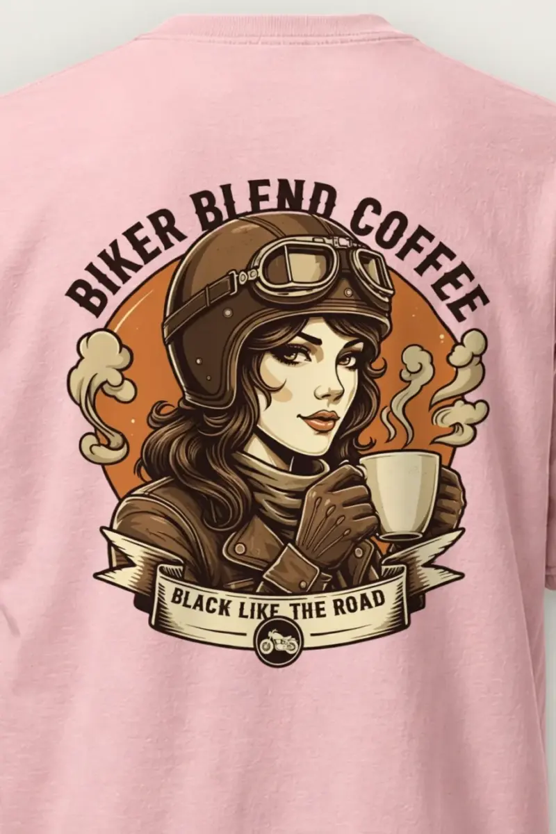 "Biker Blend Coffee" Heavyweight Unisex Crewneck T-shirt