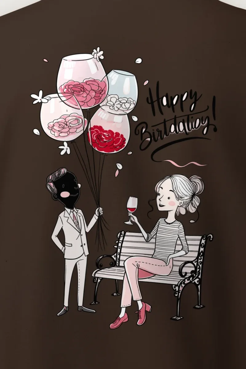 "Birthday Balloon Sketch" Heavy Blend Unisex Crewneck Sweatshirt