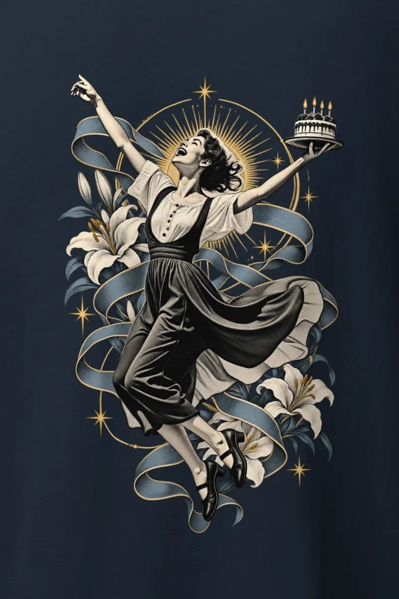 "Birthday Waltz" Heavyweight Unisex Crewneck T-shirt