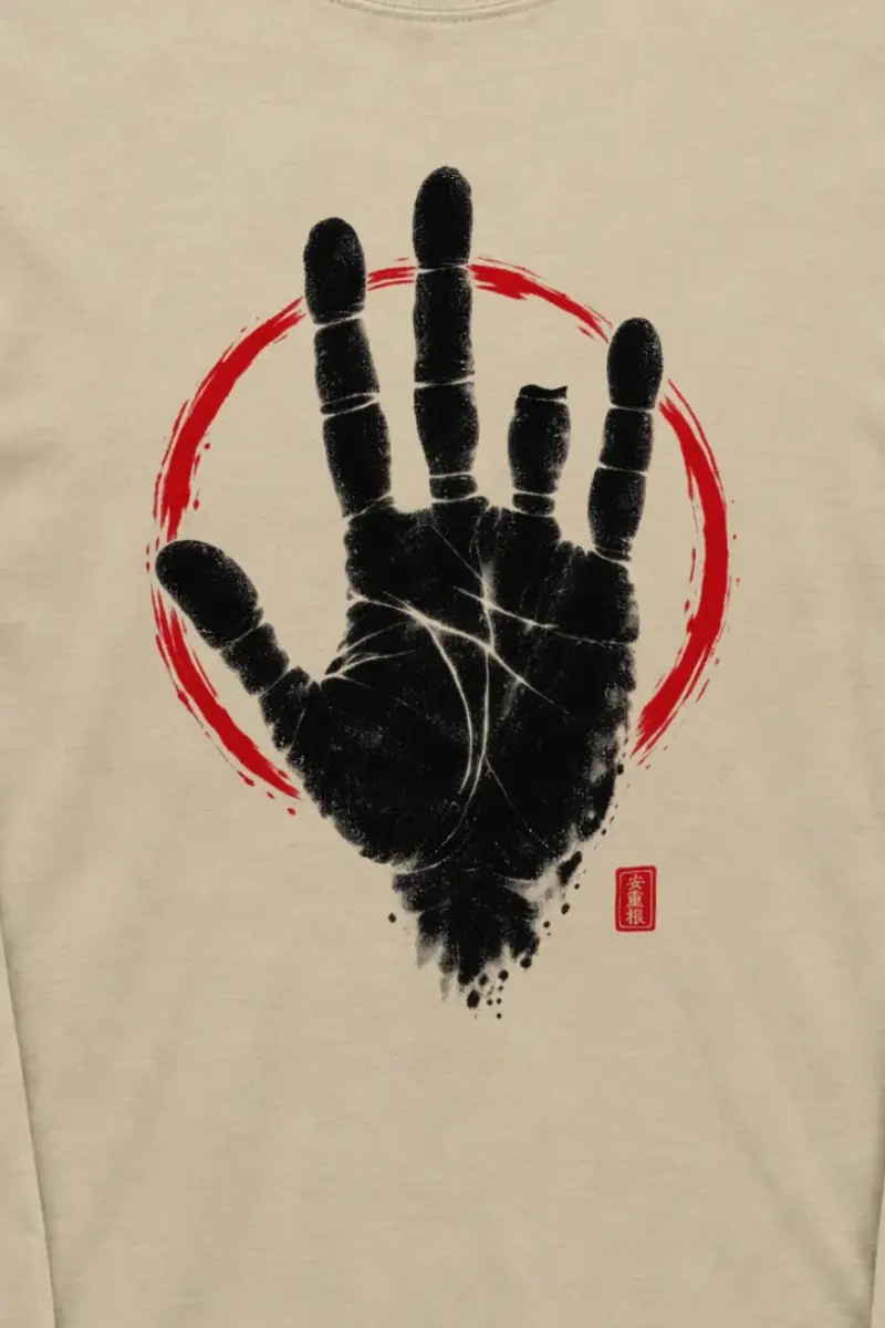 "Black Hand Circle" Unisex Longsleeve T-shirt