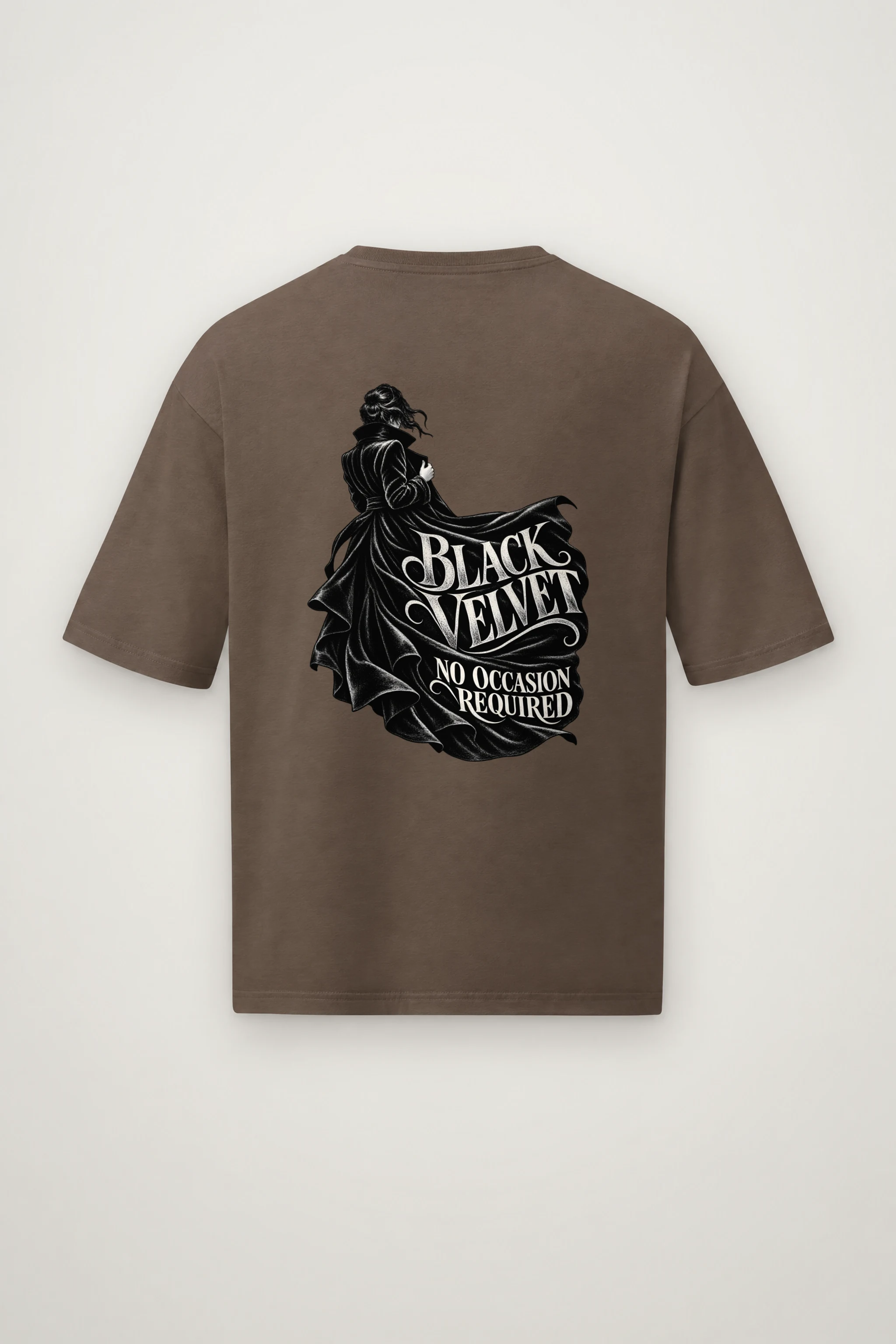 "Black Velvet No Occasion Required" Men's Oversized Heavyweight Crewneck T-Shirt